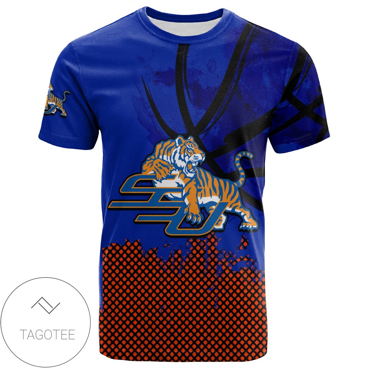 Savannah State Tigers All Over Print T-shirt Men’s Basketball Net Grunge Pattern – NCAA Savannah State Tigers All Over Print T-shirt Men’s Basketball Net Grunge Pattern – NCAA