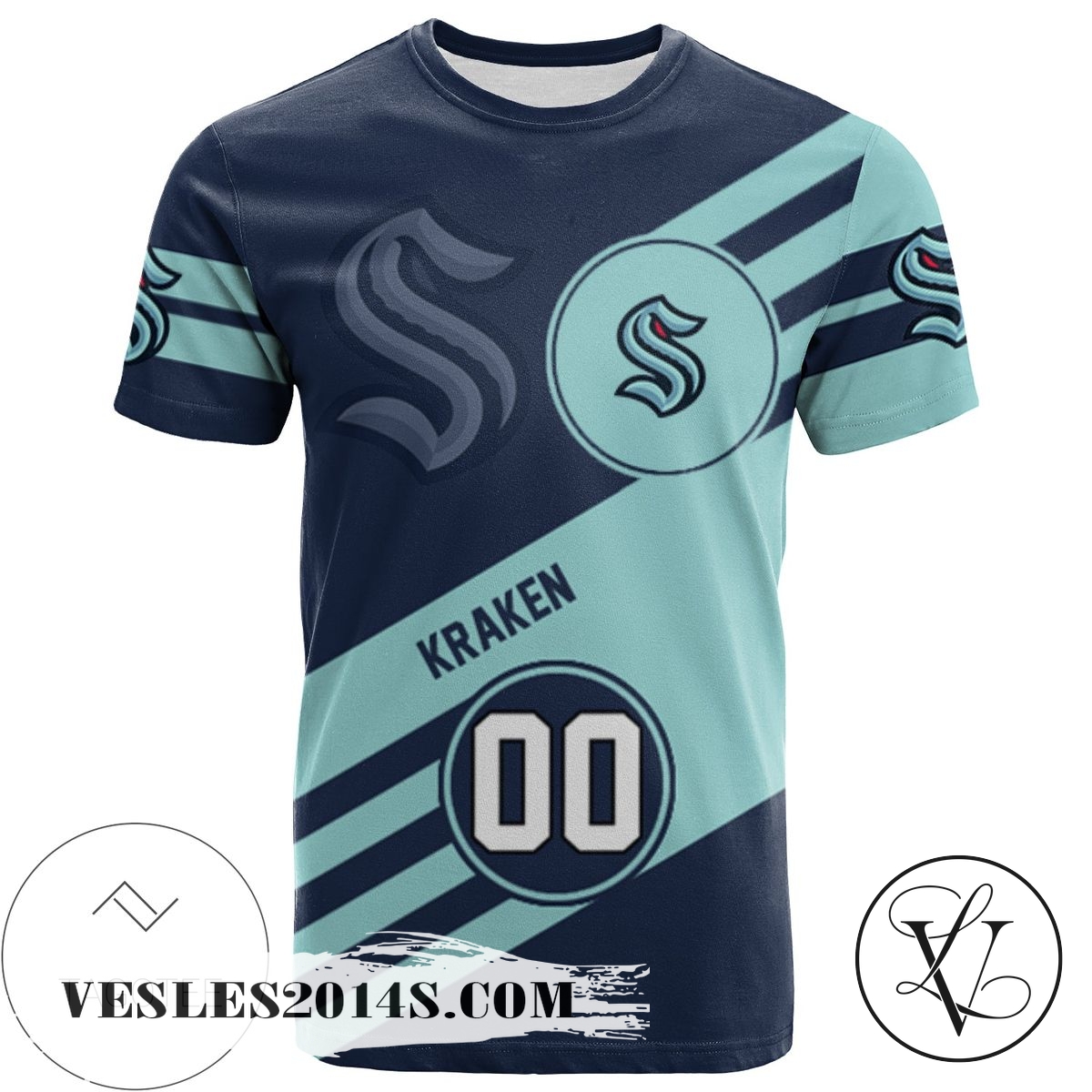Seattle Kraken All Over Print T-shirt Sport Style Logo – NHL Seattle Kraken All Over Print T-shirt Sport Style Logo – NHL
