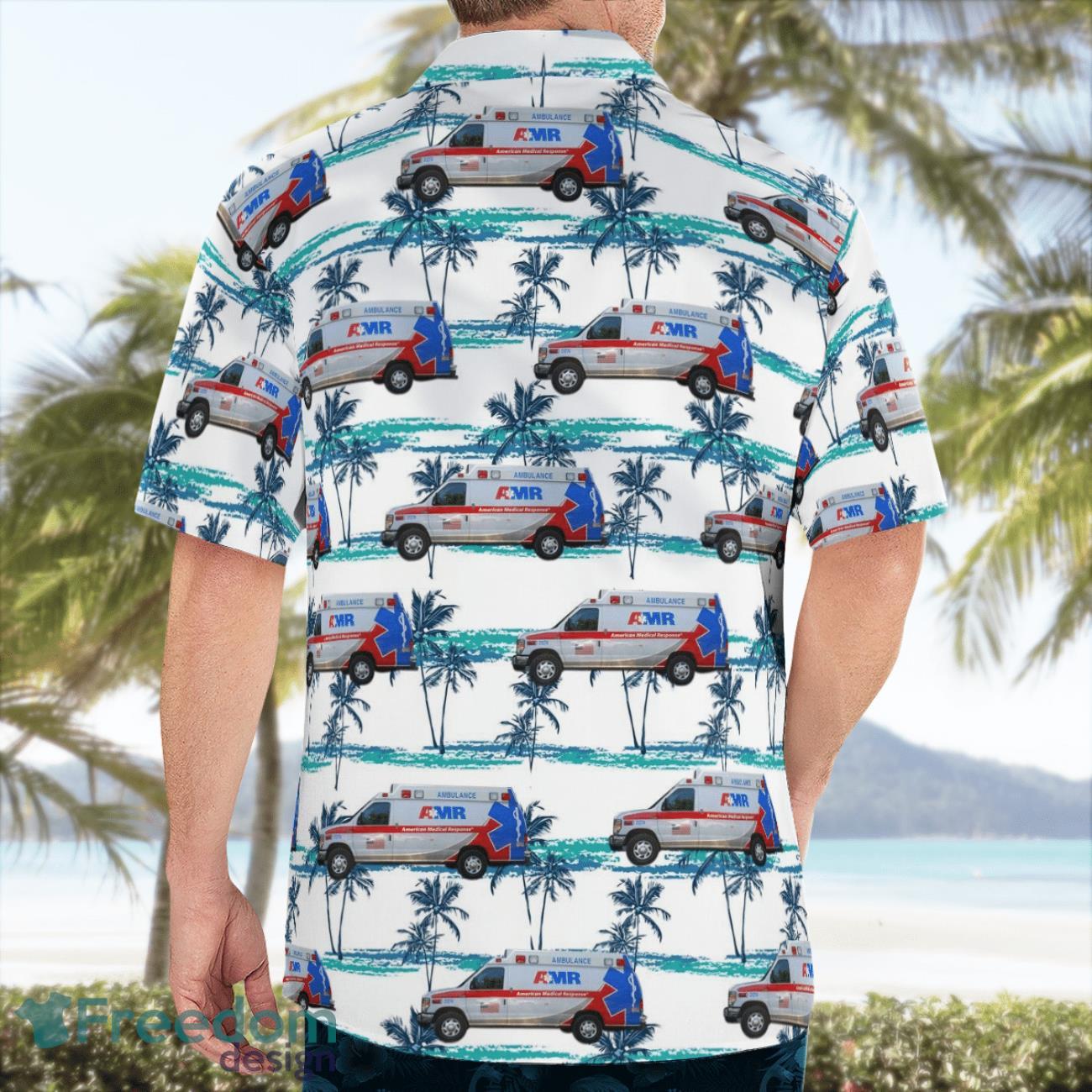 AMR Ambulance Ford E-Series Summer Hawaiian Shirt