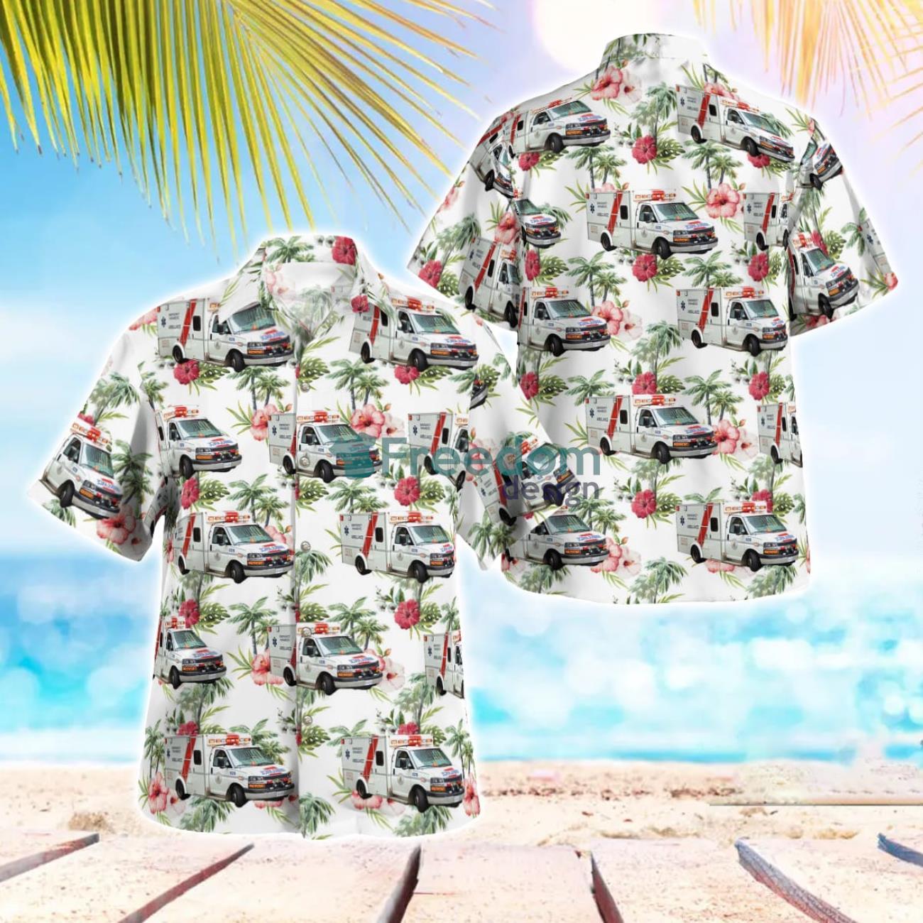 Ambulance Paramedics of BC Hawaiian Shirt Beach Summer Shirt Ambulance Paramedics of BC Hawaiian Shirt Beach Summer Shirt