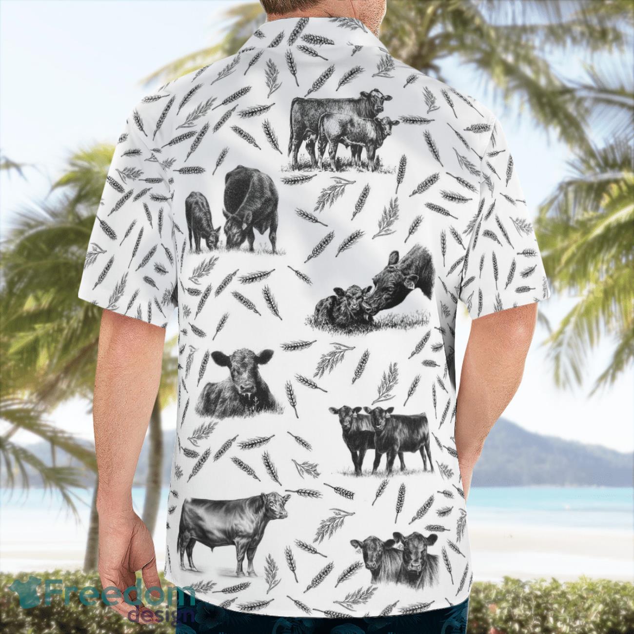 Angus Cattle Beach Hawaiian Shirt Gift For Summer Holiday