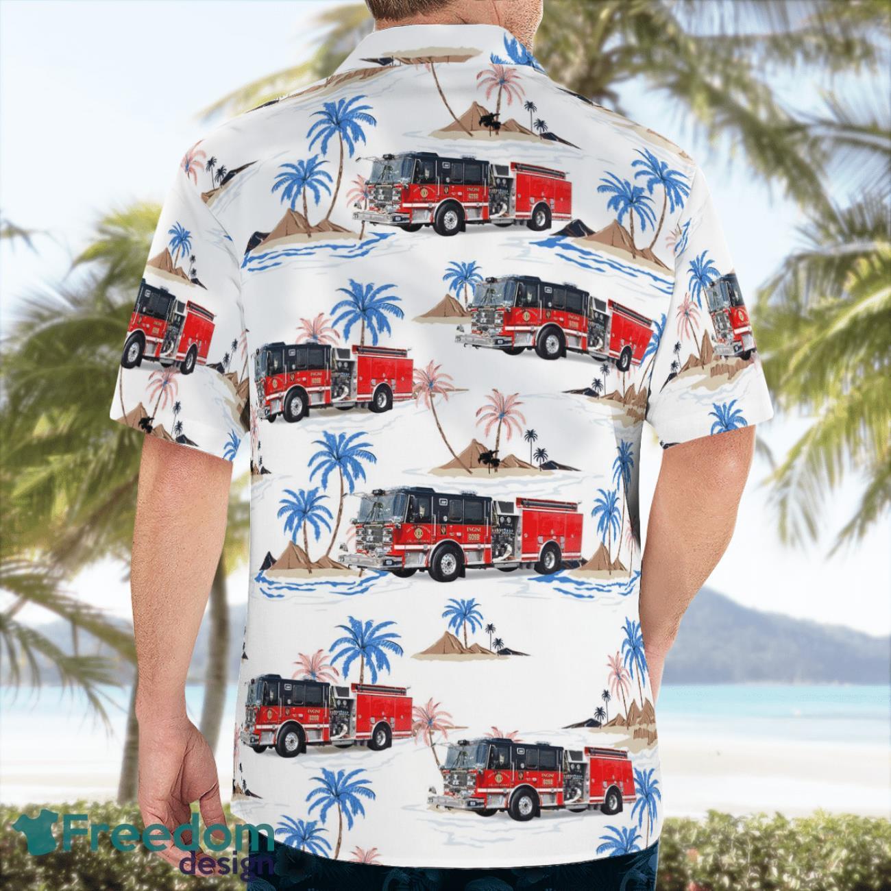 Arcola Volunteer Fire Department 3D Hawaiian Shirt