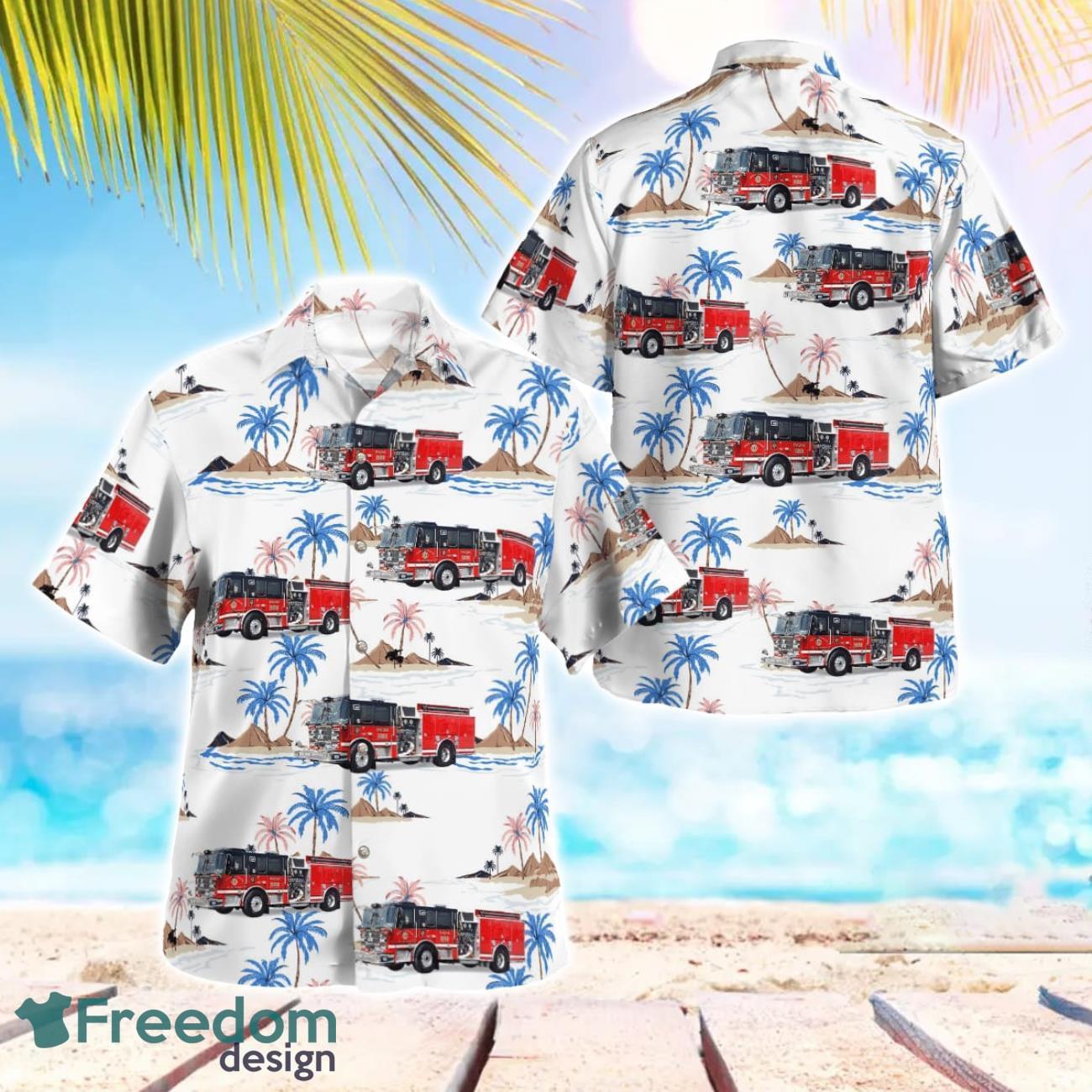 Arcola Volunteer Fire Department 3D Hawaiian Shirt Arcola Volunteer Fire Department 3D Hawaiian Shirt