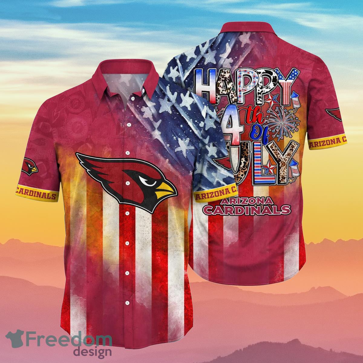 Arizona Cardinals NFL Hawaiian Shirt For 4th Of July Independence Day Special Gift For Real Fans Arizona Cardinals NFL Hawaiian Shirt For 4th Of July Independence Day Special Gift For Real Fans