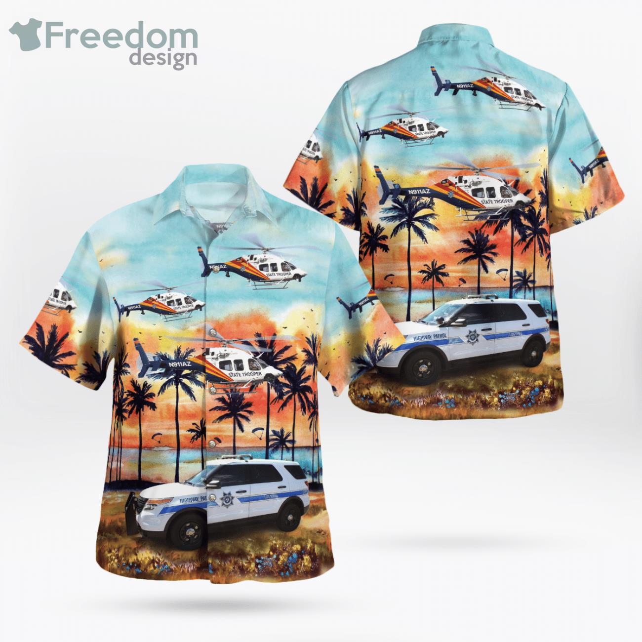 Arizona Department Of Public Safety Highway Patrol Ford Hawaiian Shirt Arizona Department Of Public Safety Highway Patrol Ford Hawaiian Shirt