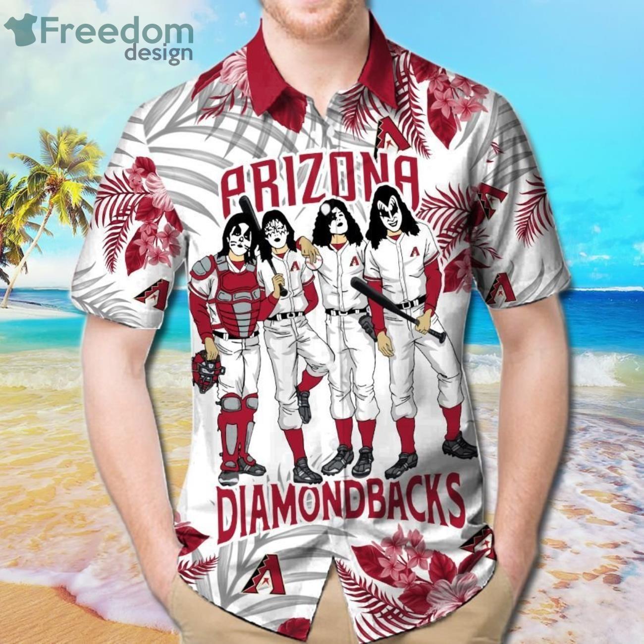 Arizona Diamondbacks & Kiss Fans Hawaiian Shirt For Men Women Arizona Diamondbacks & Kiss Fans Hawaiian Shirt For Men Women