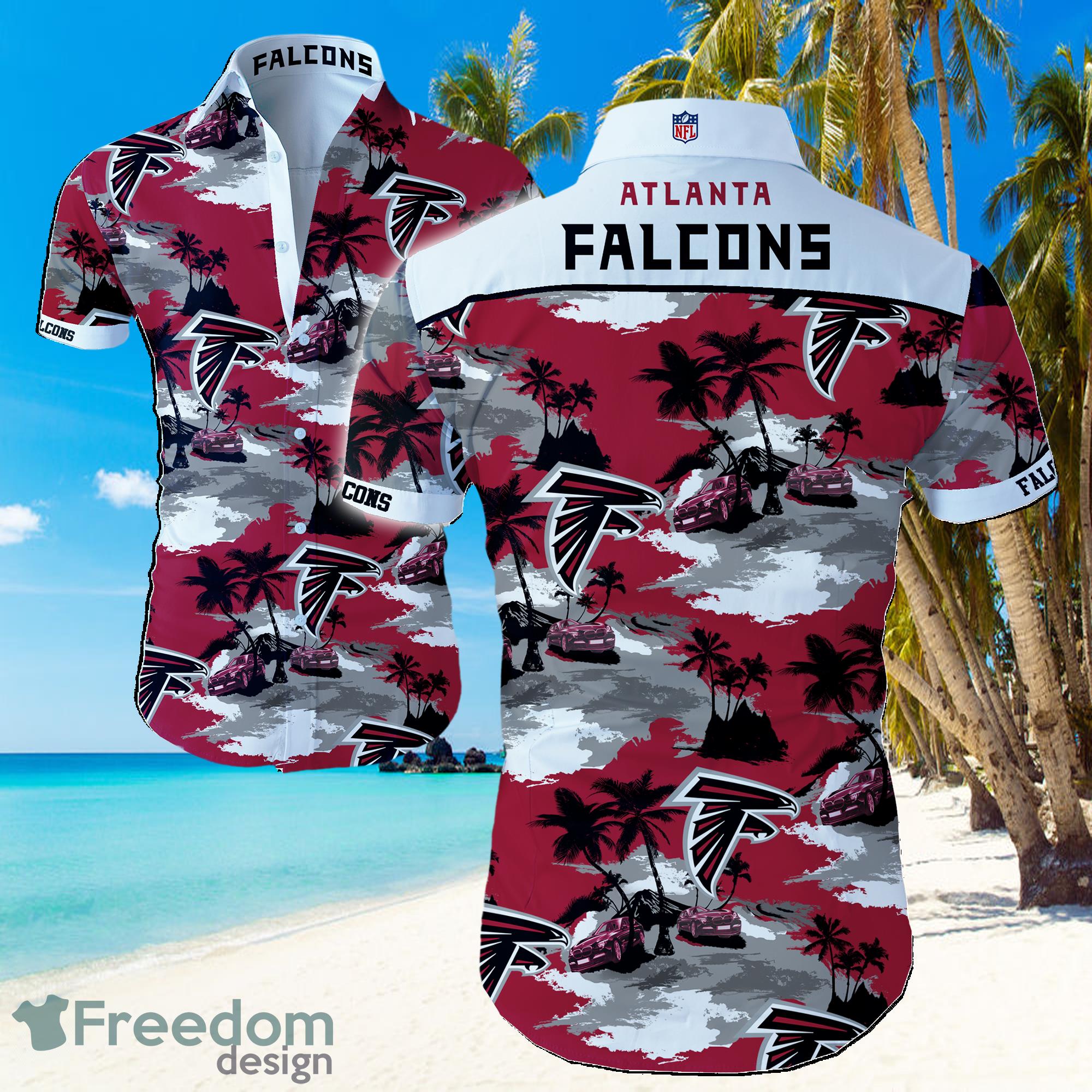 Atlanta Falcons Logo Hawaiian Summer Beach Shirt Full Print Atlanta Falcons Logo Hawaiian Summer Beach Shirt Full Print