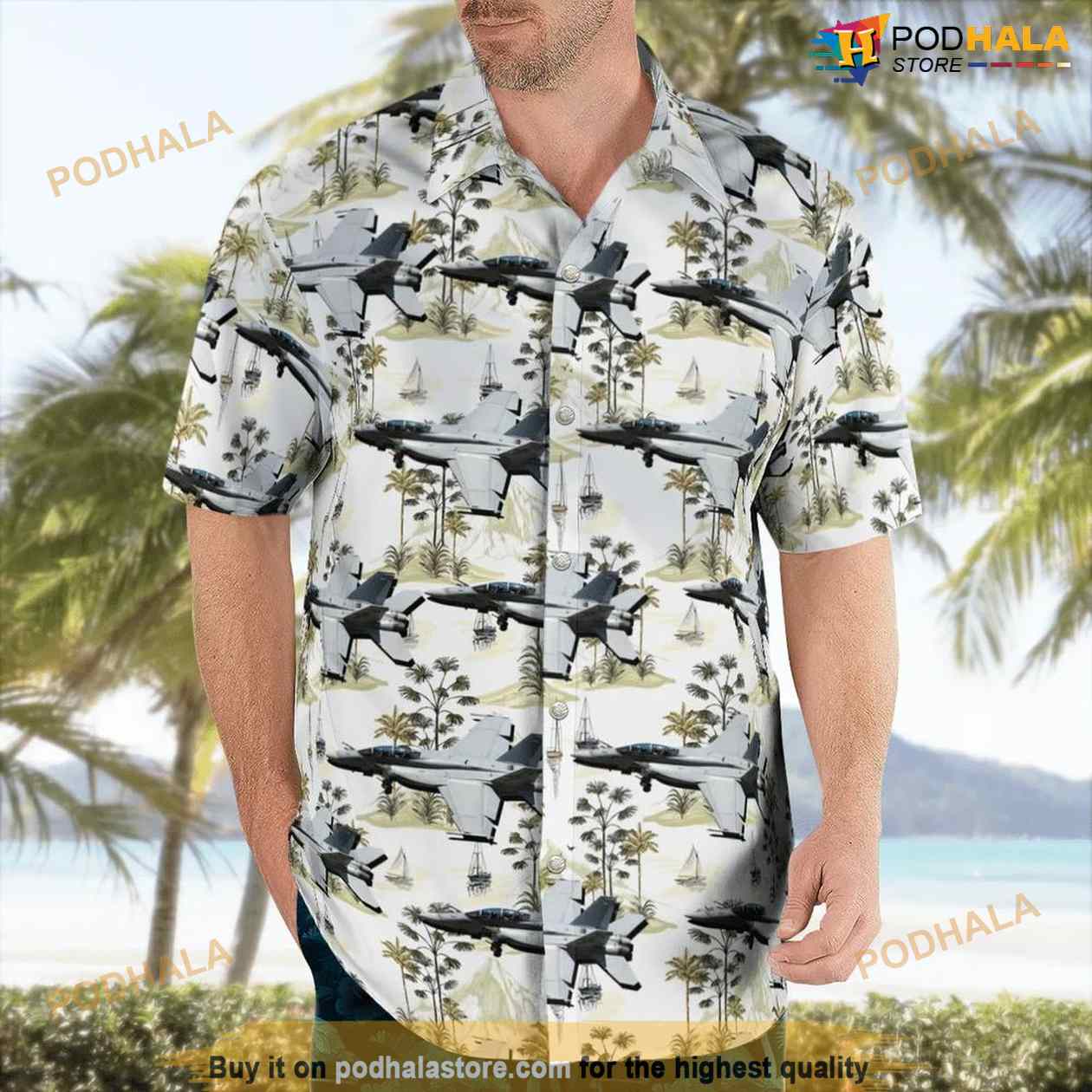 Australia - Air Force Boeing F-A-18F Super Hornet Hawaiian Shirt Cheap