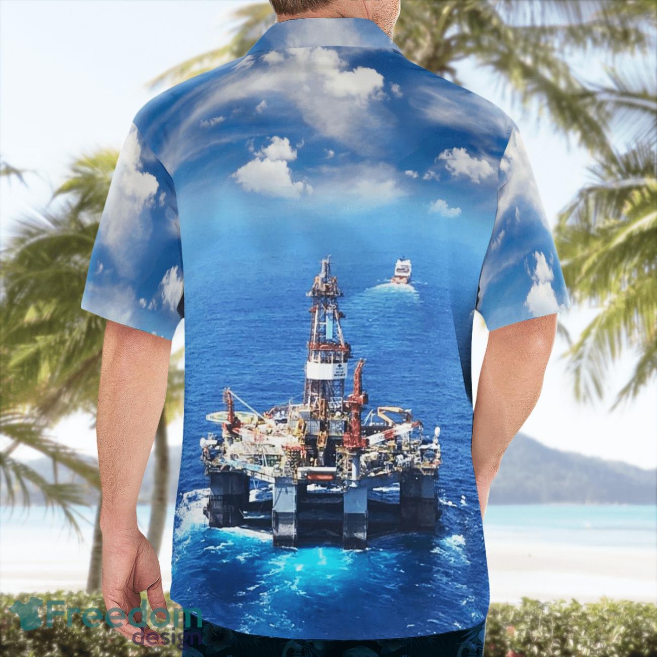 Australia Offshore Drilling Rig Aloha Hawaiian Shirt Beach Shirt