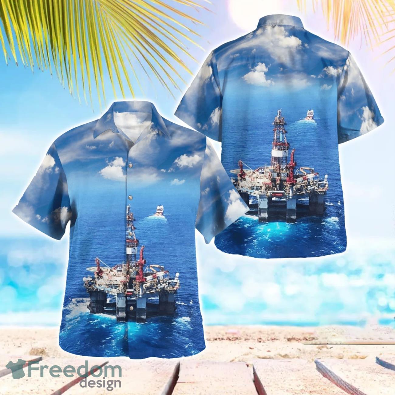 Australia Offshore Drilling Rig Aloha Hawaiian Shirt Beach Shirt Australia Offshore Drilling Rig Aloha Hawaiian Shirt Beach Shirt