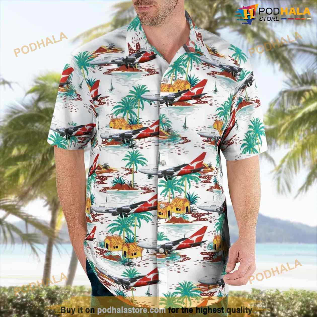 Australia Qantas Boeing 747SP-38 Hawaiian Shirt For Men And Women