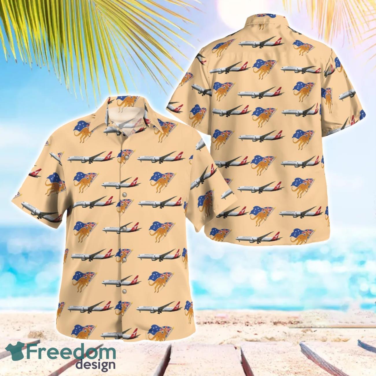 Australia Qantas Boeing 787-9 Dreamliner Tropical 3D Hawaiian Shirt Gift For Summer Australia Qantas Boeing 787-9 Dreamliner Tropical 3D Hawaiian Shirt Gift For Summer
