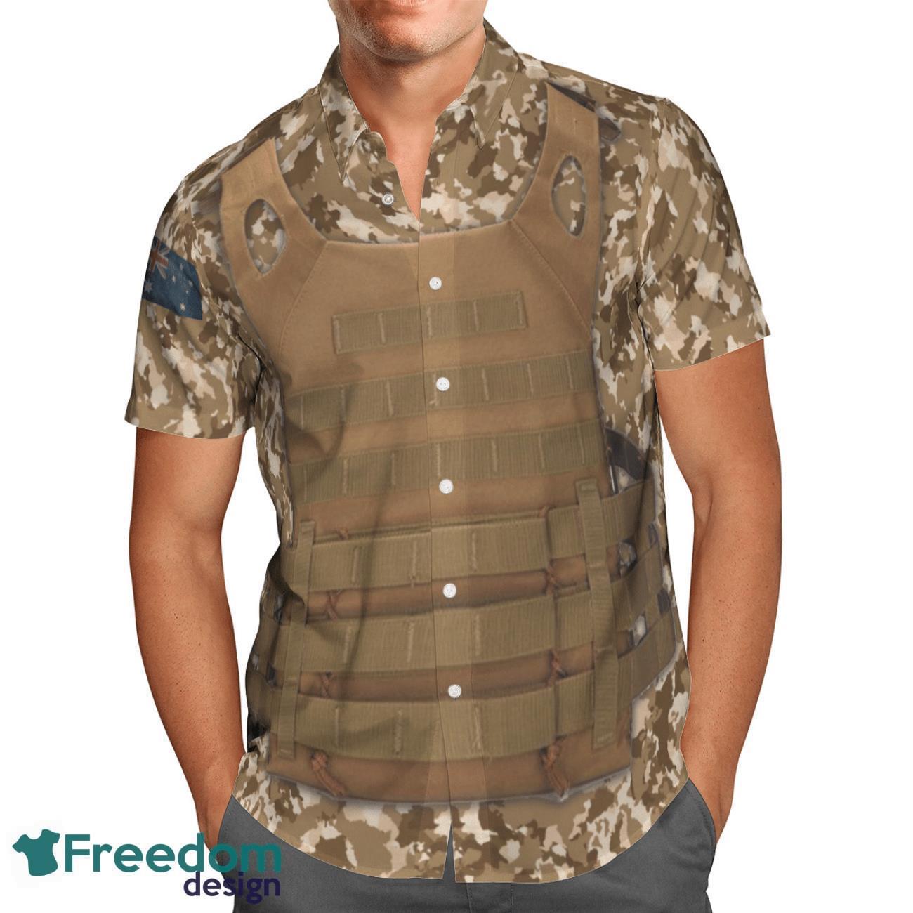 Australian Army Tactical Vest Hawaiian Shirt Men Women Beach Shirt