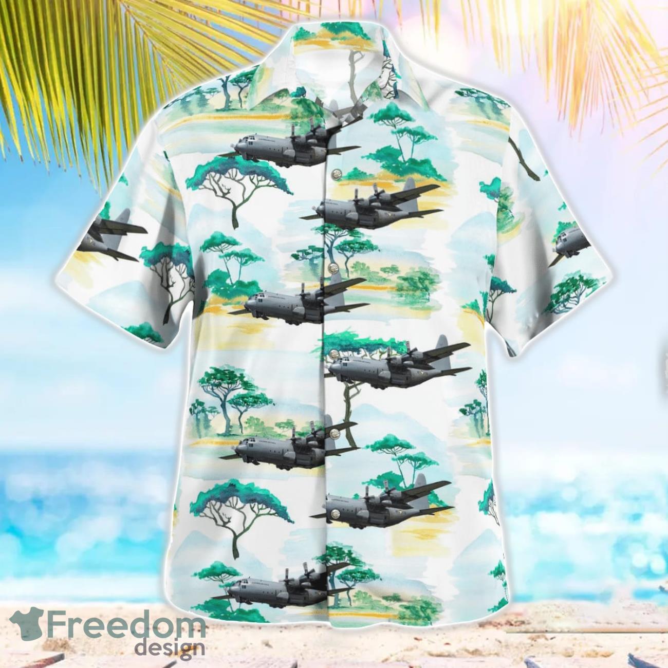 Austrian Air Force Lockheed C-130K Hercules Aloha Hawaiian Shirt