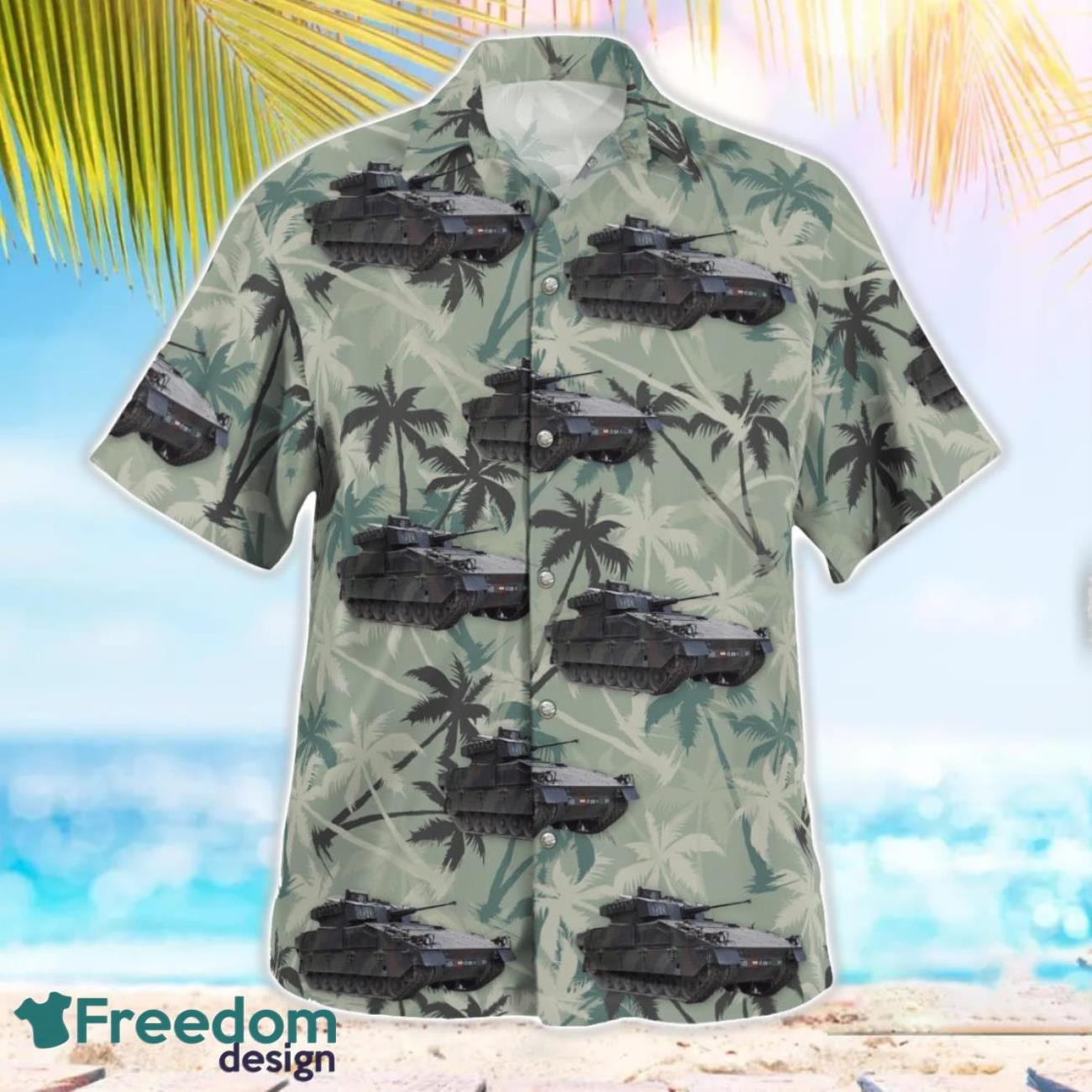 Austrian Army Ulan Infantry Fighting Vehicle Beach Hawaiian Shirt