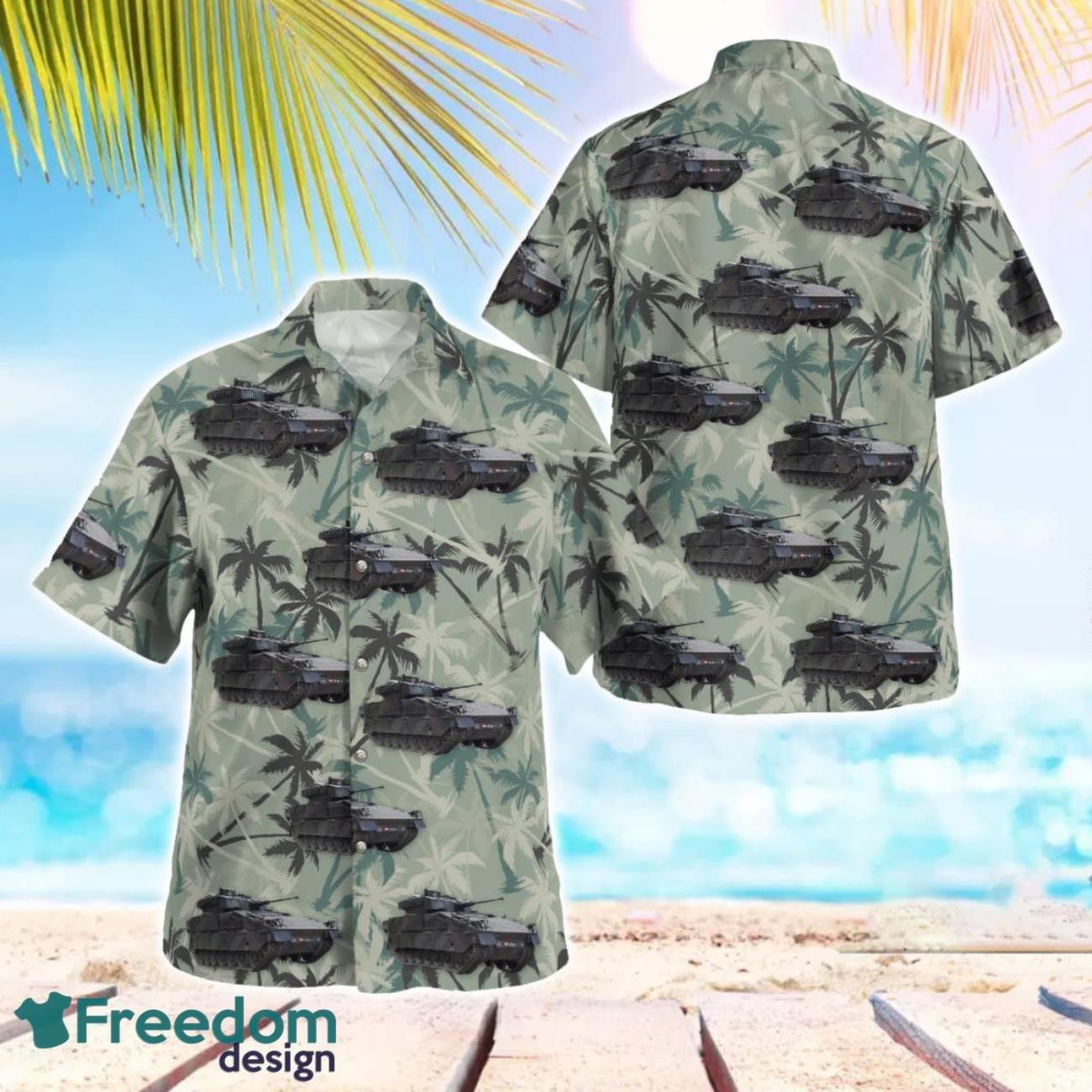 Austrian Army Ulan Infantry Fighting Vehicle Beach Hawaiian Shirt Austrian Army Ulan Infantry Fighting Vehicle Beach Hawaiian Shirt
