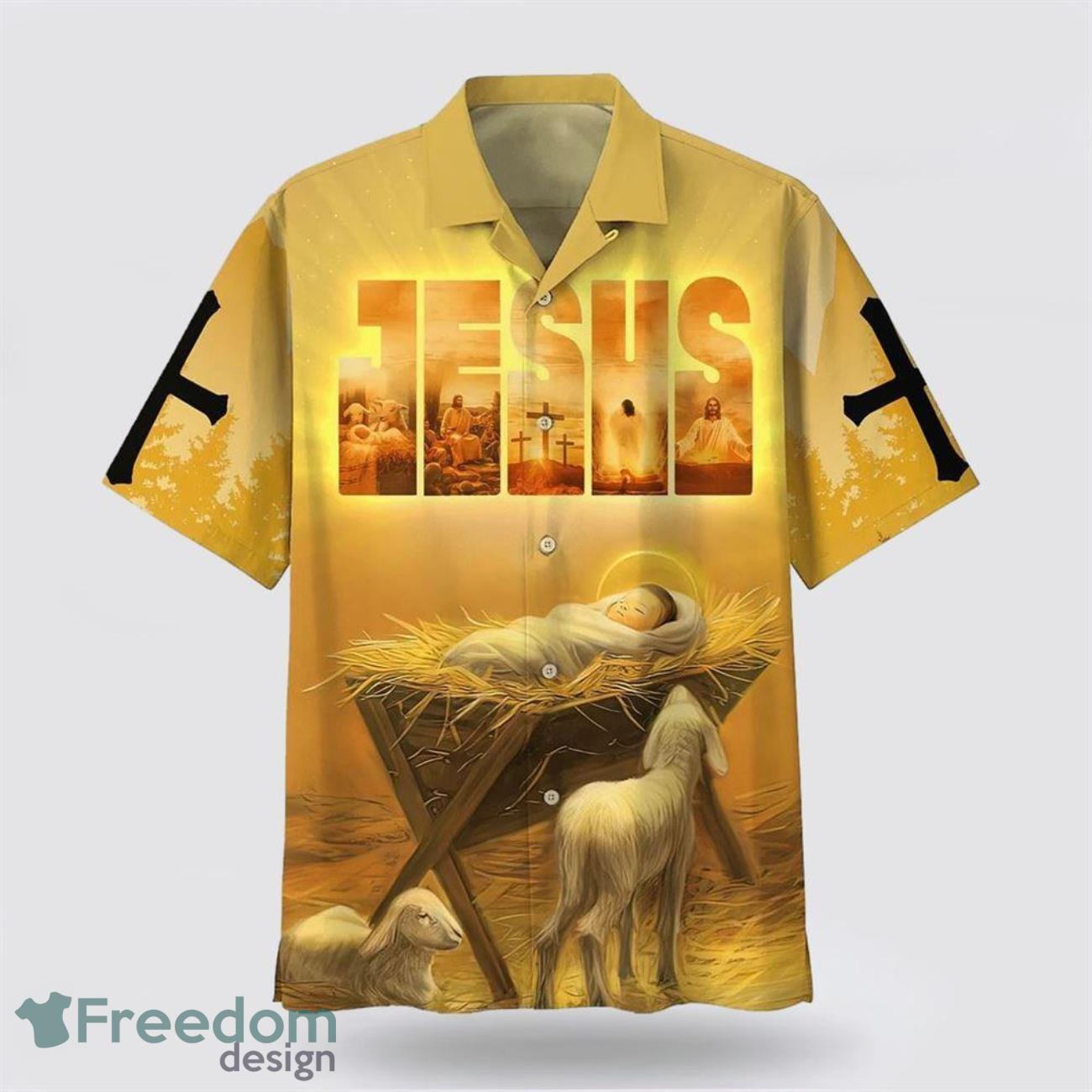 Baby Jesus In A Manger 3D Printing Summer Beach Shirt Hawaiian Shirts Baby Jesus In A Manger 3D Printing Summer Beach Shirt Hawaiian Shirts