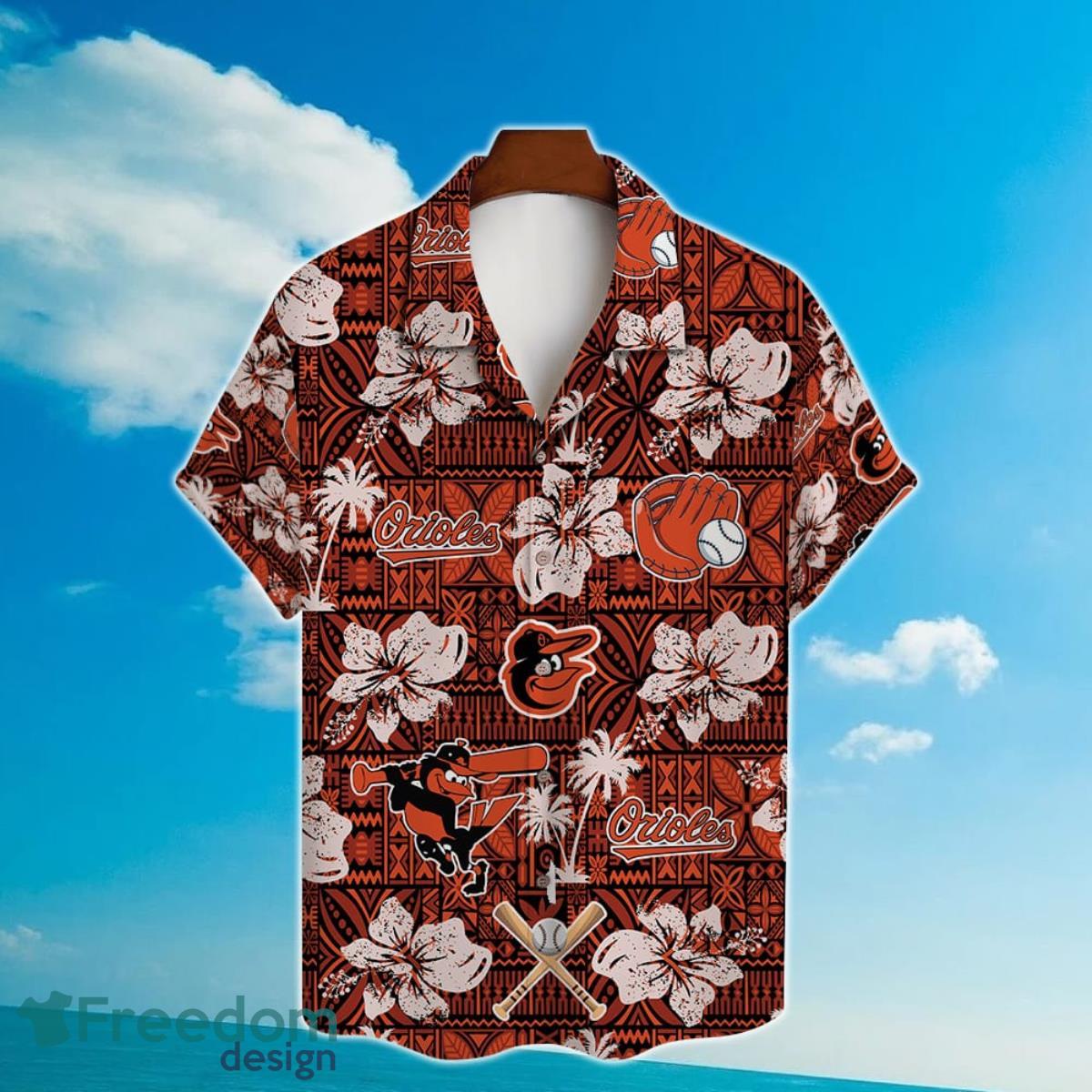 Baltimore Orioles Hibiscus Pattern Vintage Hawaiian Shirt For Men Women