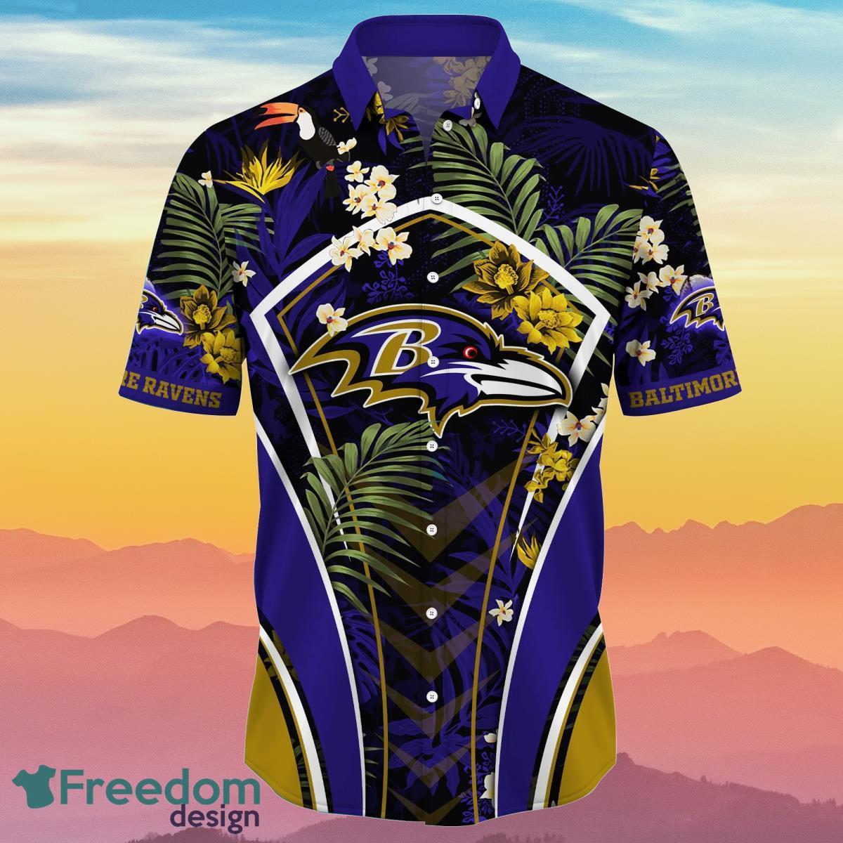 Baltimore Ravens NFL Flower Hawaiian Shirt Impressive Gift For Fans