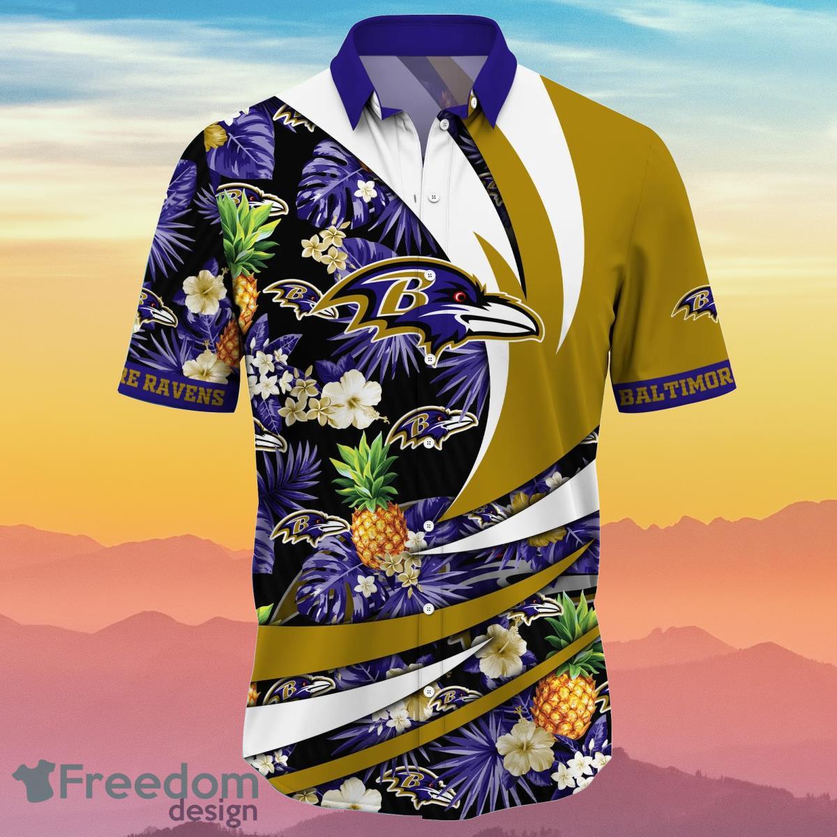 Baltimore Ravens NFL Flower Hawaiian Shirt Special Gift For Fans