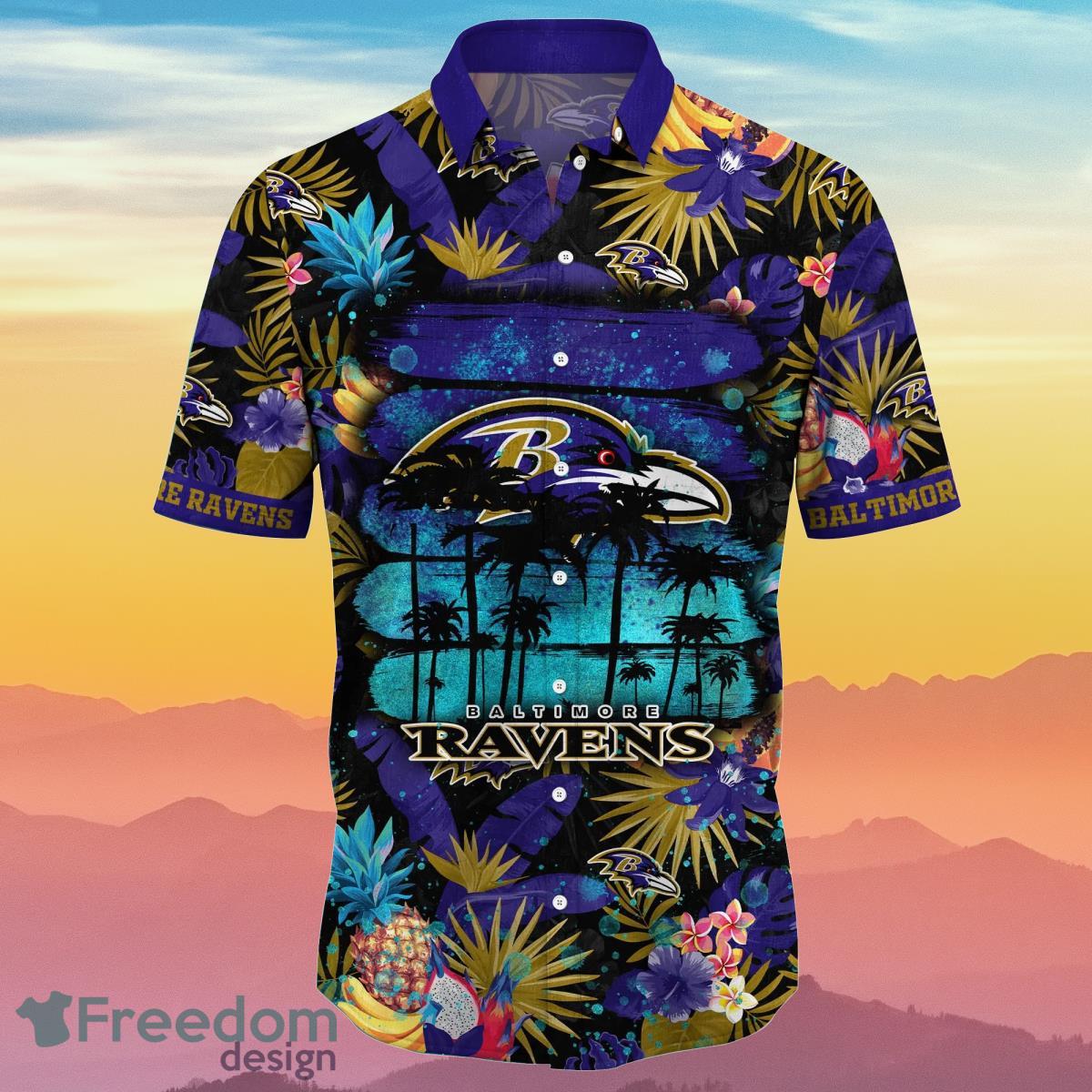 Baltimore Ravens NFL Flower Hawaiian Shirt Summer Football Gift For True Fans