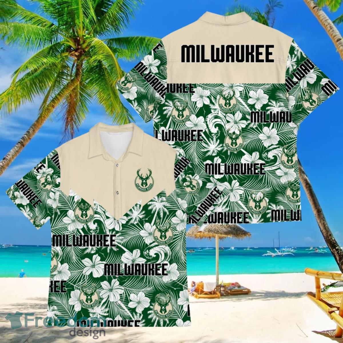 Basketball American Hawaii Shirt Tropical Beach Tree Milwaukee Bucks Basketball American Hawaii Shirt Tropical Beach Tree Milwaukee Bucks
