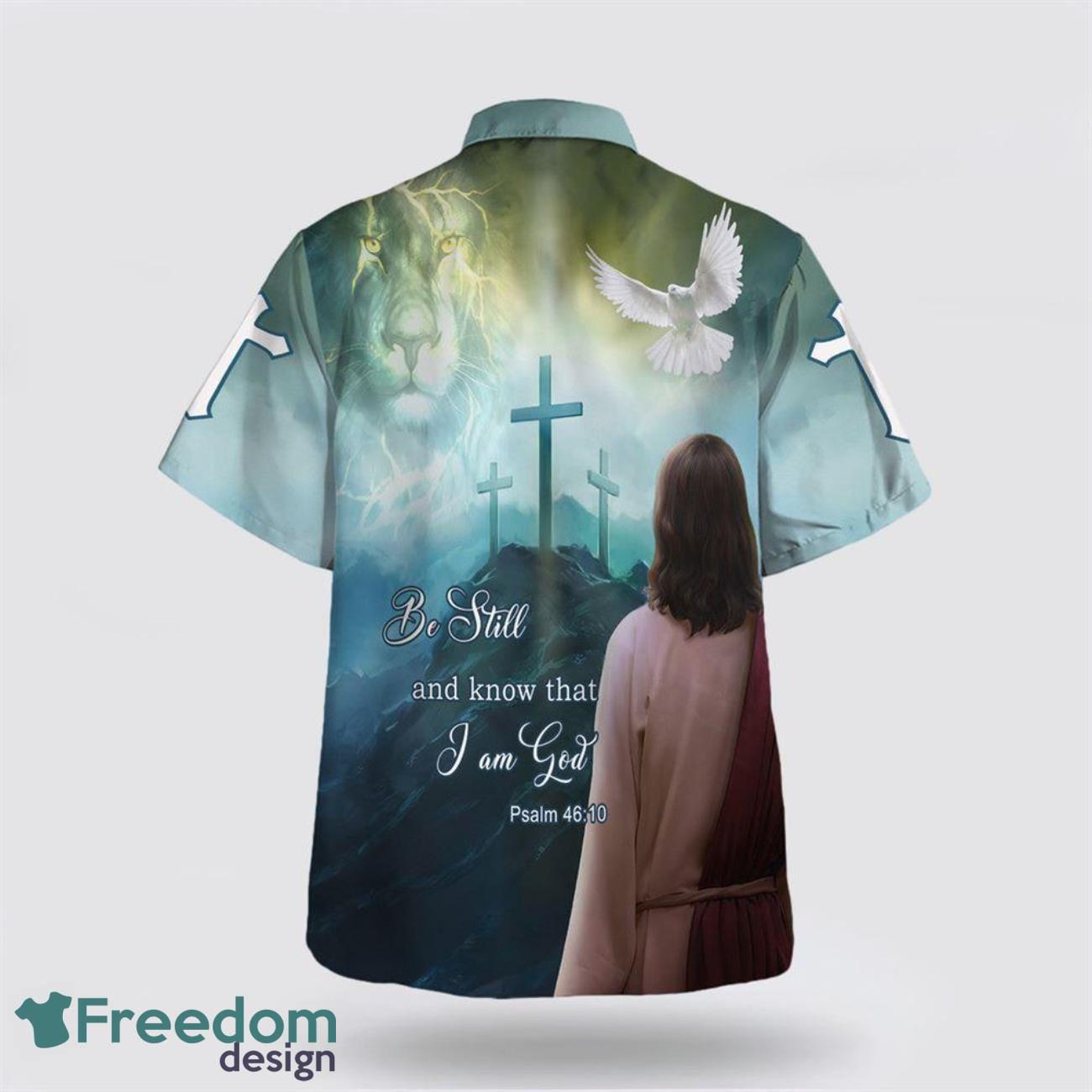 Be-Still-And-Know-That-I-Am-God-Jesus-Lion-And-Dove-3D-Printing-Summer-Beach-Shirt-Hawaiian-Shirts-1