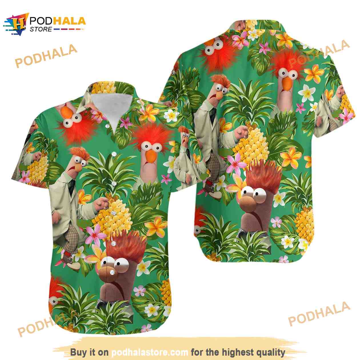 Beaker-Muppet-Tropical-Pineapple-Hawaiian-Shirt-Muppet-Show-Beaker-Meep-Meep-Aloha-Shirt.jpg