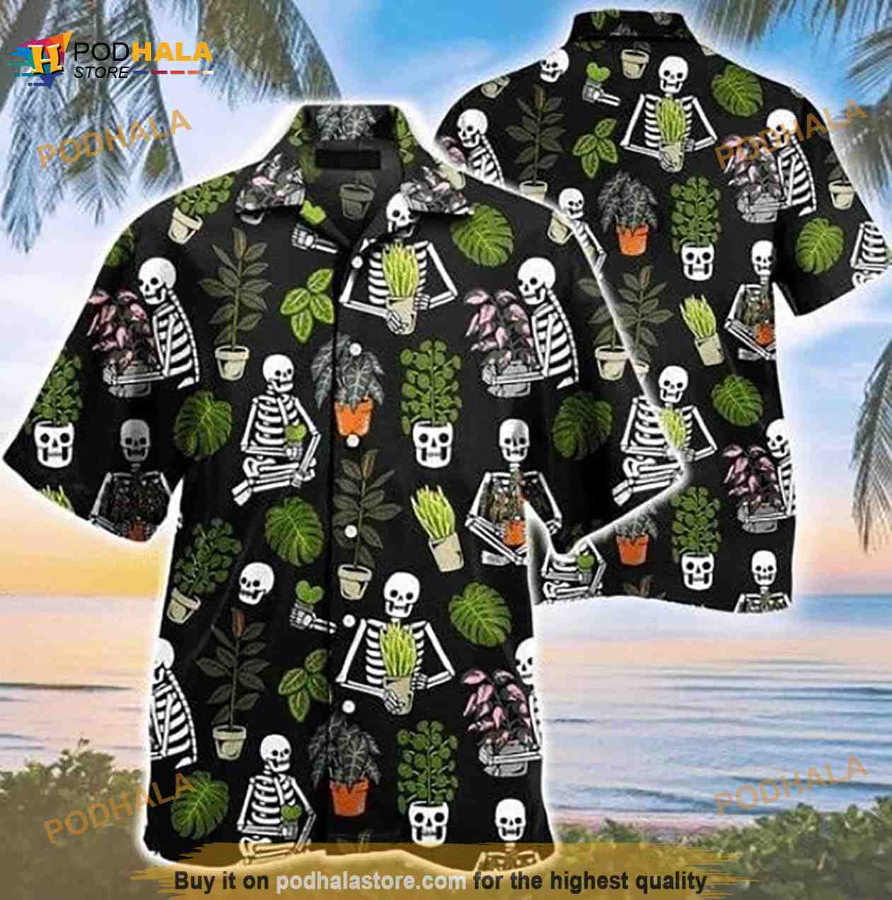 Beautiful-Plant-Potted-Gardener-Skull-Pattern-Hawaiian-Shirt.jpg