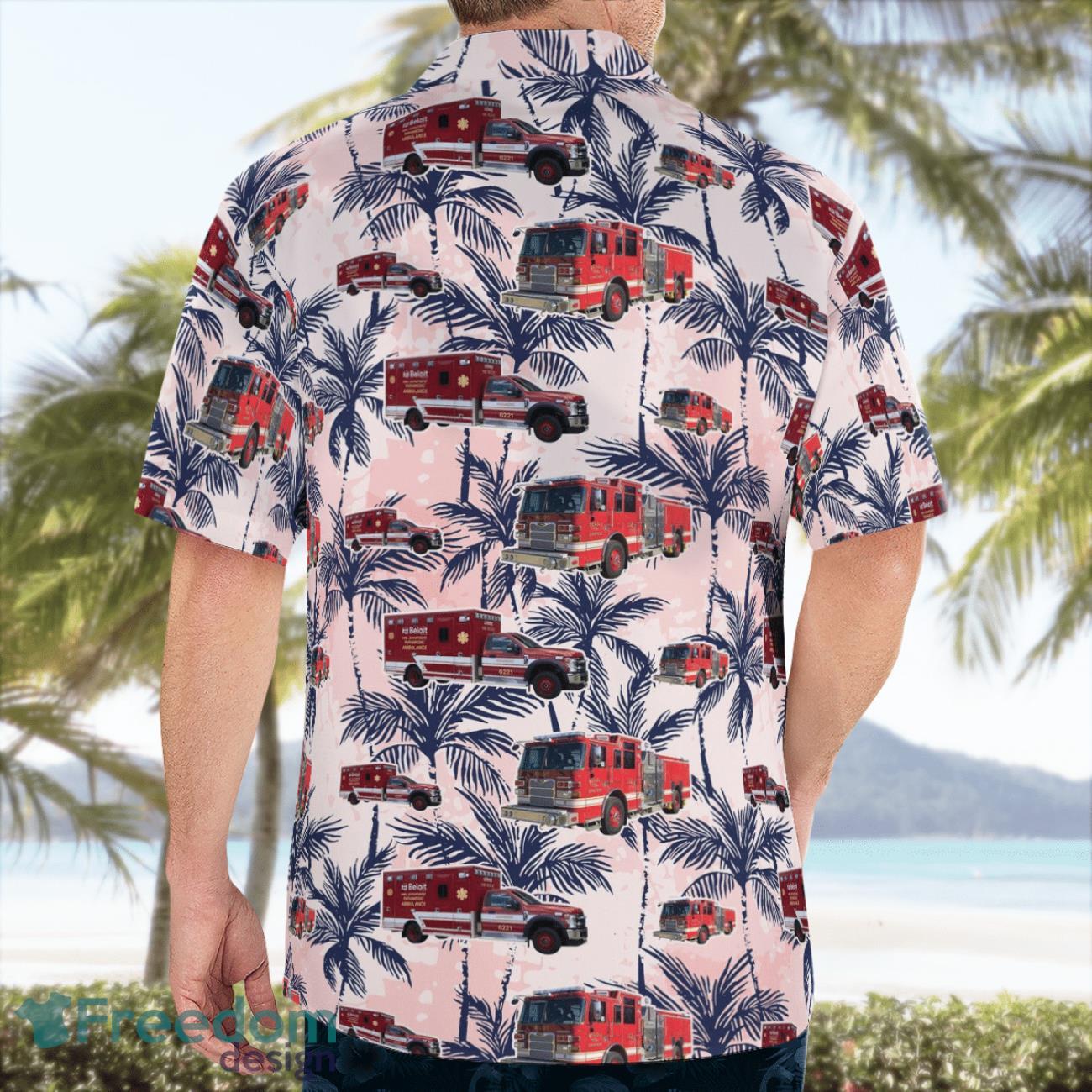 Beloit Fire Truck Hawaiian Shirt Beach Summer Shirt