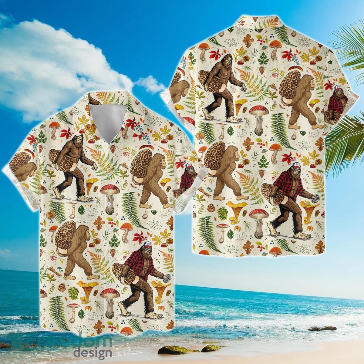Bigfoot Mushroom Hawaiian Shirts For Men And Women Bigfoot Mushroom Hawaiian Shirts For Men And Women
