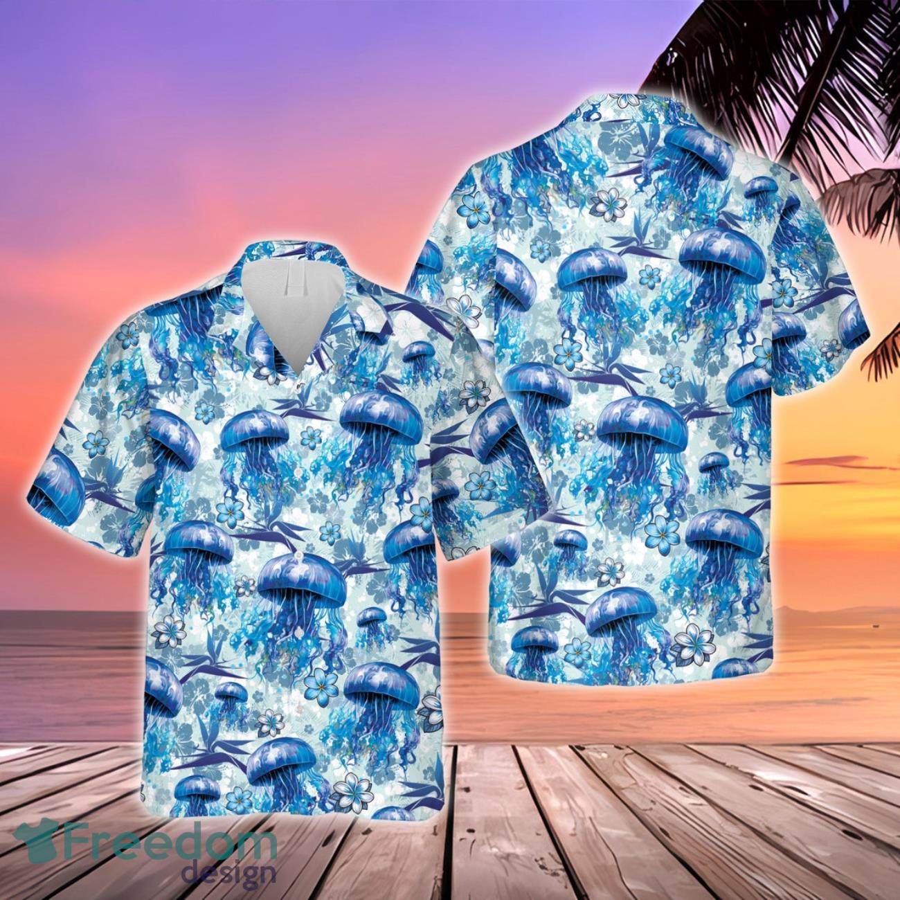 Blue Jellyfish Hawaiian Shirt Blue Jellyfish Hawaiian Shirt