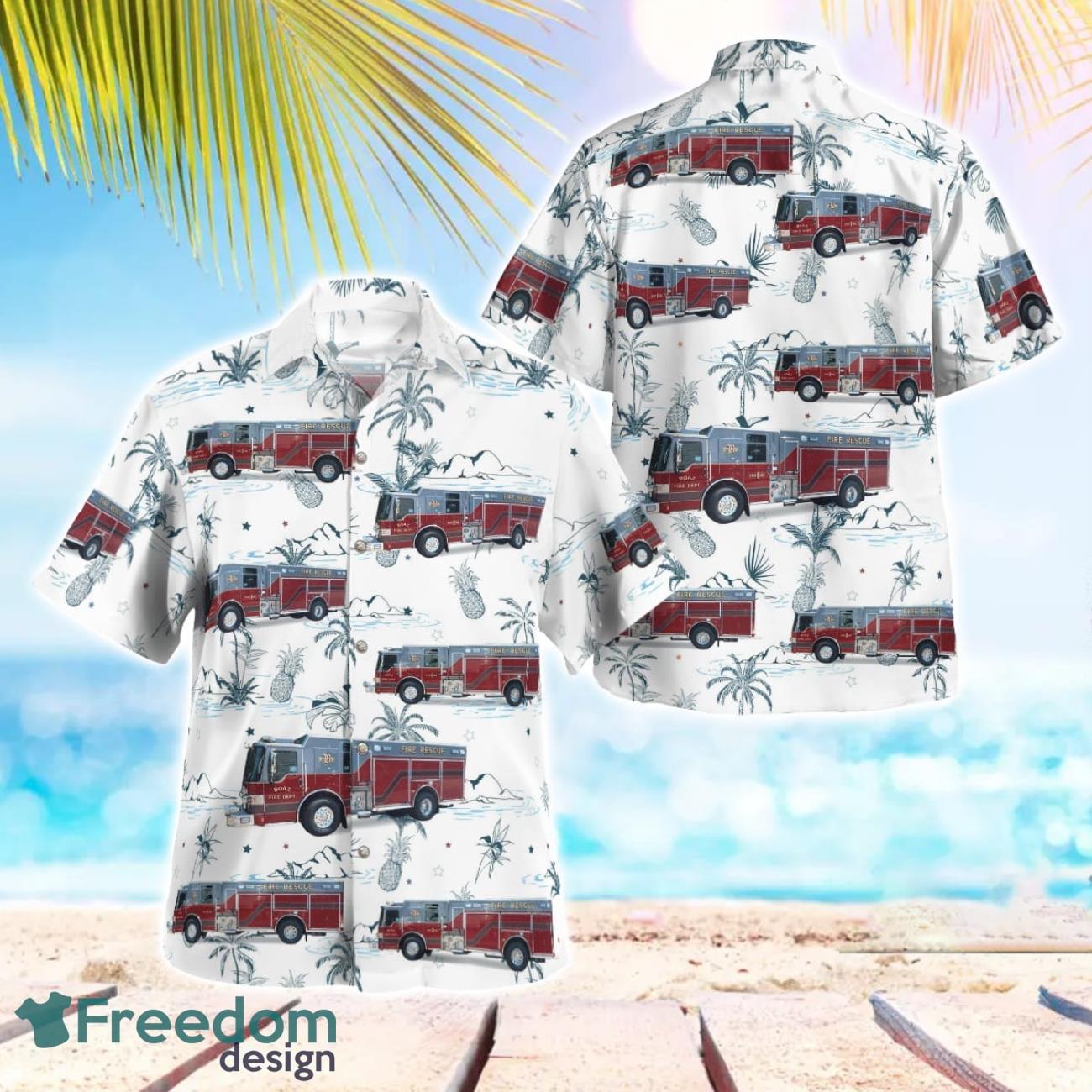 Boaz Fire & Rescue 3D Hawaiian Shirt Boaz Fire & Rescue 3D Hawaiian Shirt