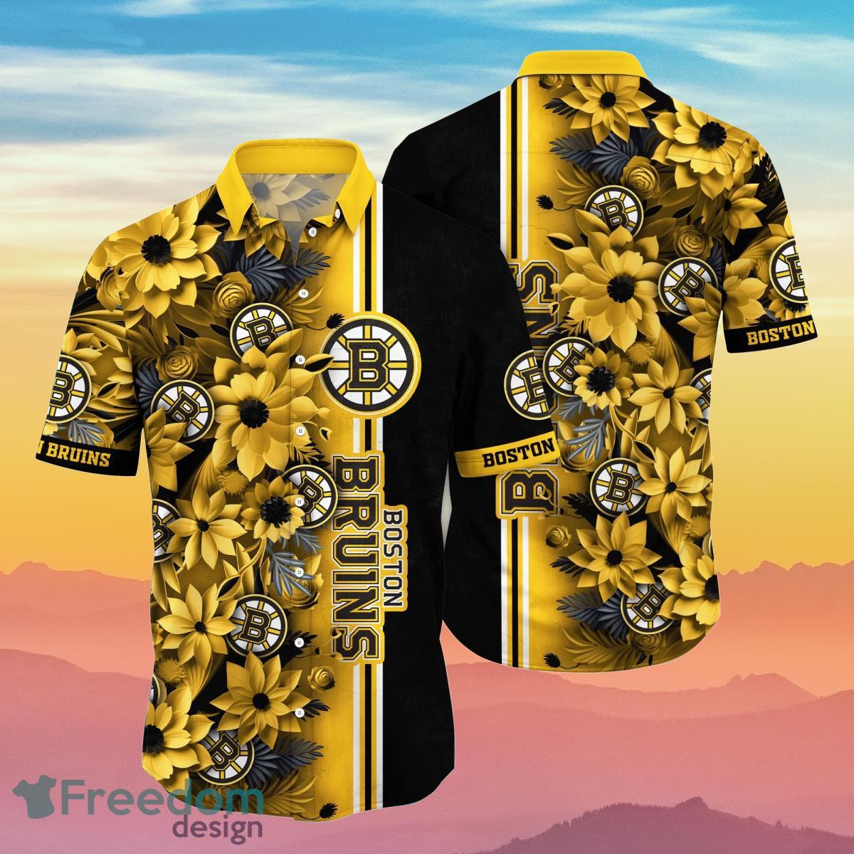 Boston Bruins NHL Flower Hawaiian Shirt Best Gift For Fans Boston Bruins NHL Flower Hawaiian Shirt Best Gift For Fans