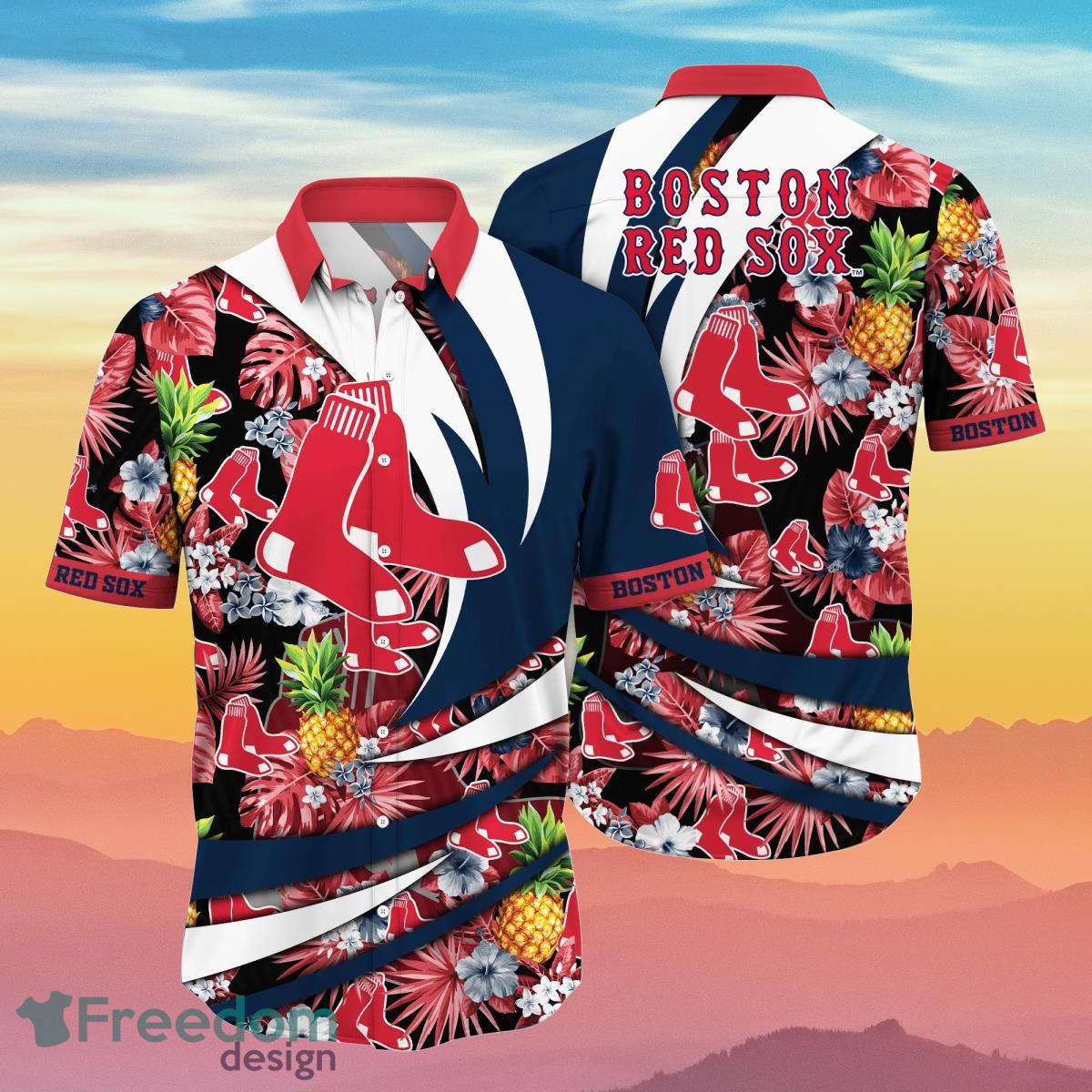 Boston Red Sox MLB Flower Hawaiian Shirt Special Gift For Fans Boston Red Sox MLB Flower Hawaiian Shirt Special Gift For Fans