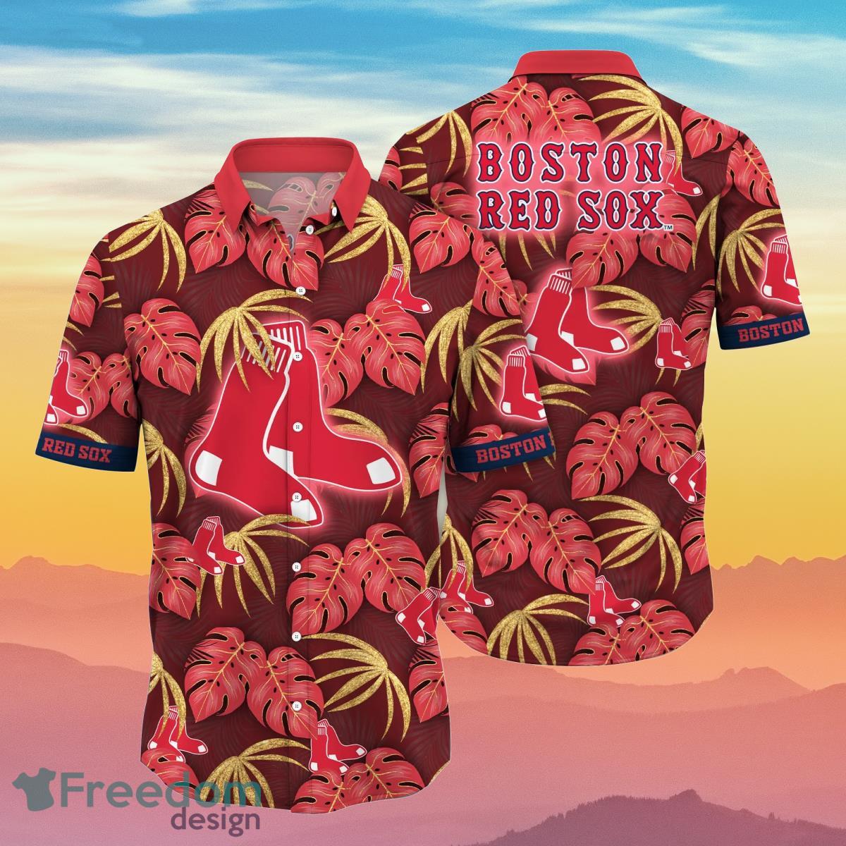 Boston Red Sox MLB Flower Hawaiian Shirt Special Gift For Real Fans Boston Red Sox MLB Flower Hawaiian Shirt Special Gift For Real Fans