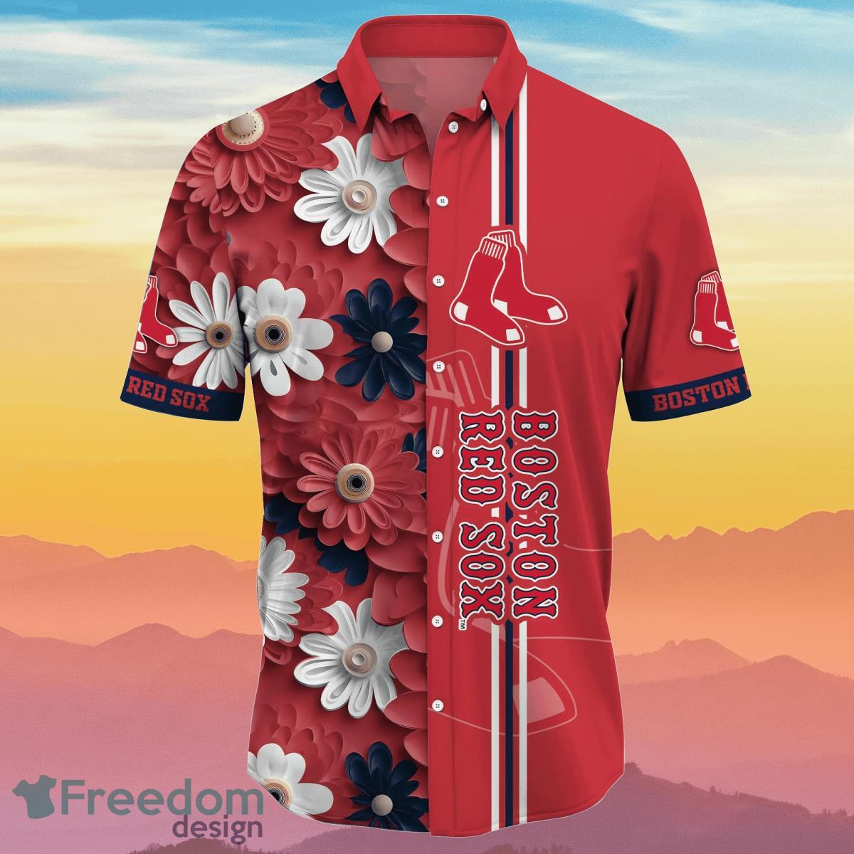 Boston Red Sox MLB Flower Hawaiian Shirt Summer Football Best Gift For Fans