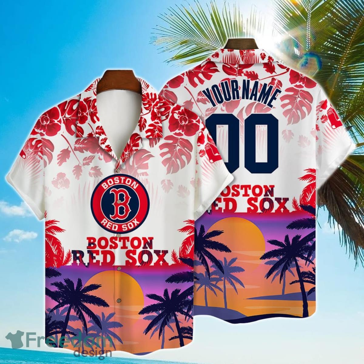 Boston Red Sox Major League Baseball 3D Print Hawaiian Shirt Personalized Boston Red Sox Major League Baseball 3D Print Hawaiian Shirt Personalized