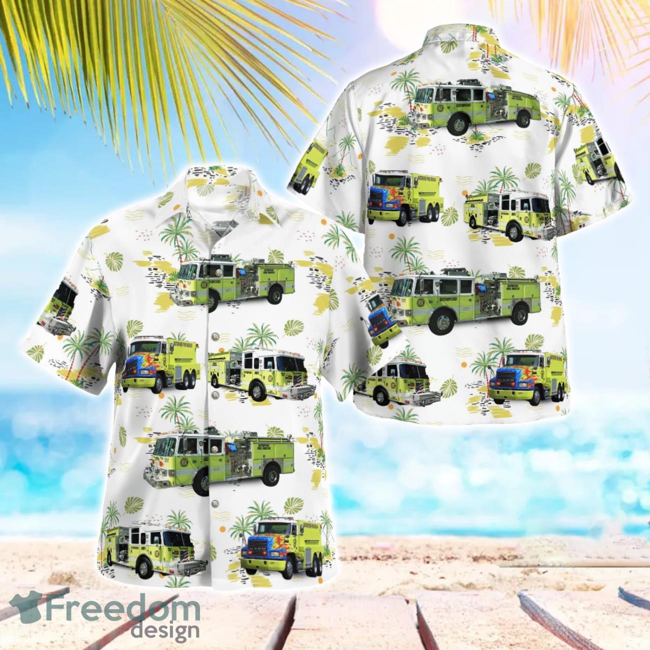 Botsford Fire Rescue 3D Hawaiian Shirt Botsford Fire Rescue 3D Hawaiian Shirt