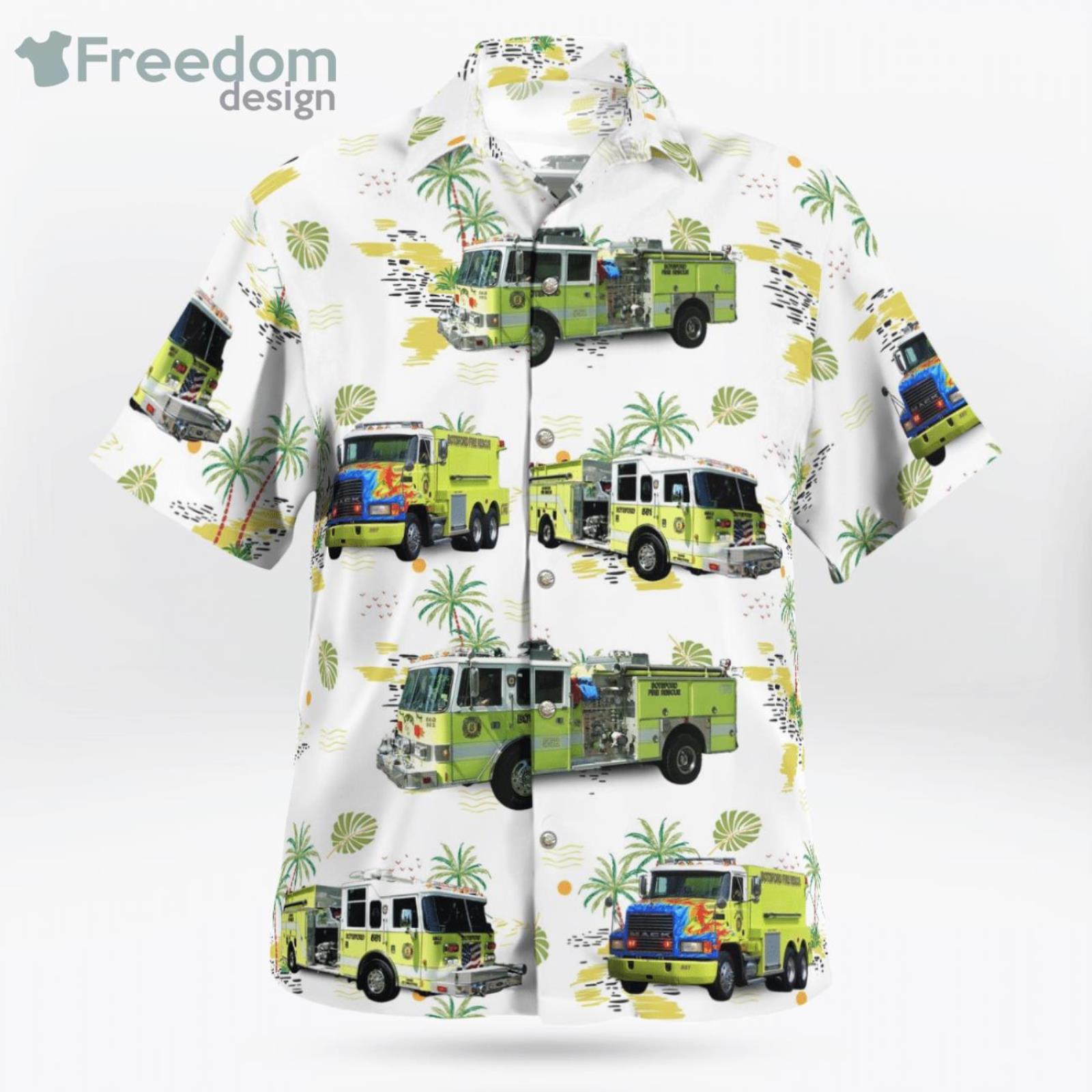 Botsford Fire Rescue Tropical Best Gift Green Hawaiian Shirt