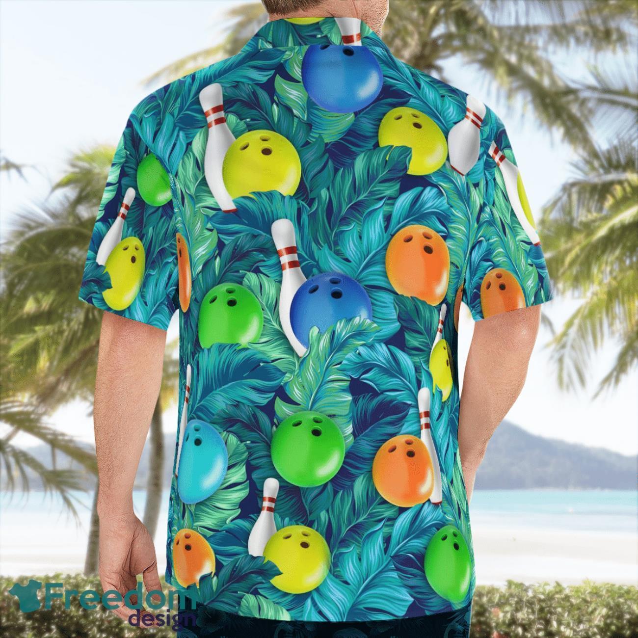 Bowling Tropical Beach Hawaiian Shirt Summer Gift