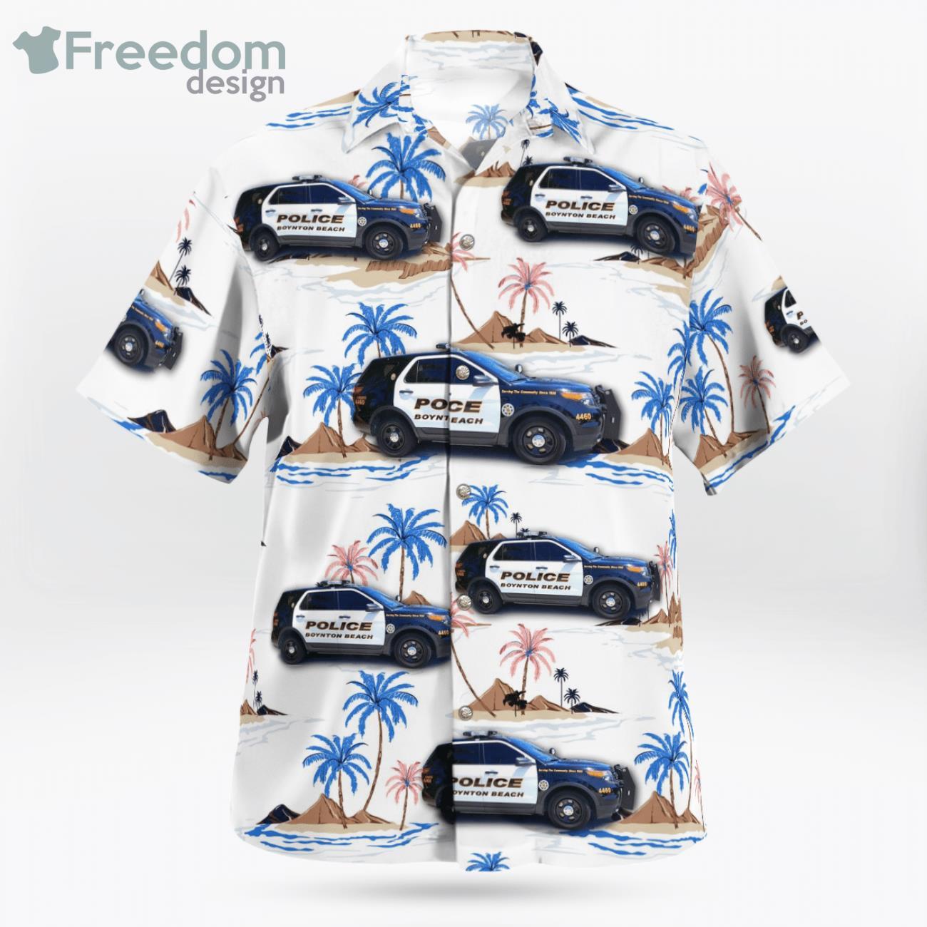 Boynton Beach Police Department Ford Police Interceptor Utility Hawaiian Shirt