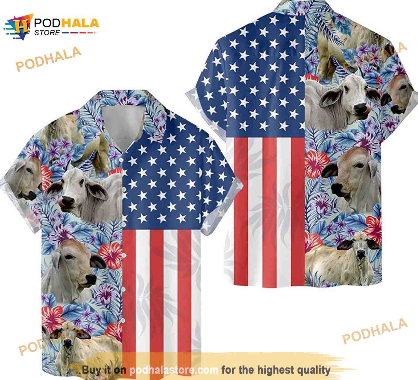 Brahman-Tropical-Cow-Independence-Day-US-Flag-Hawaiian-Shirt.jpg