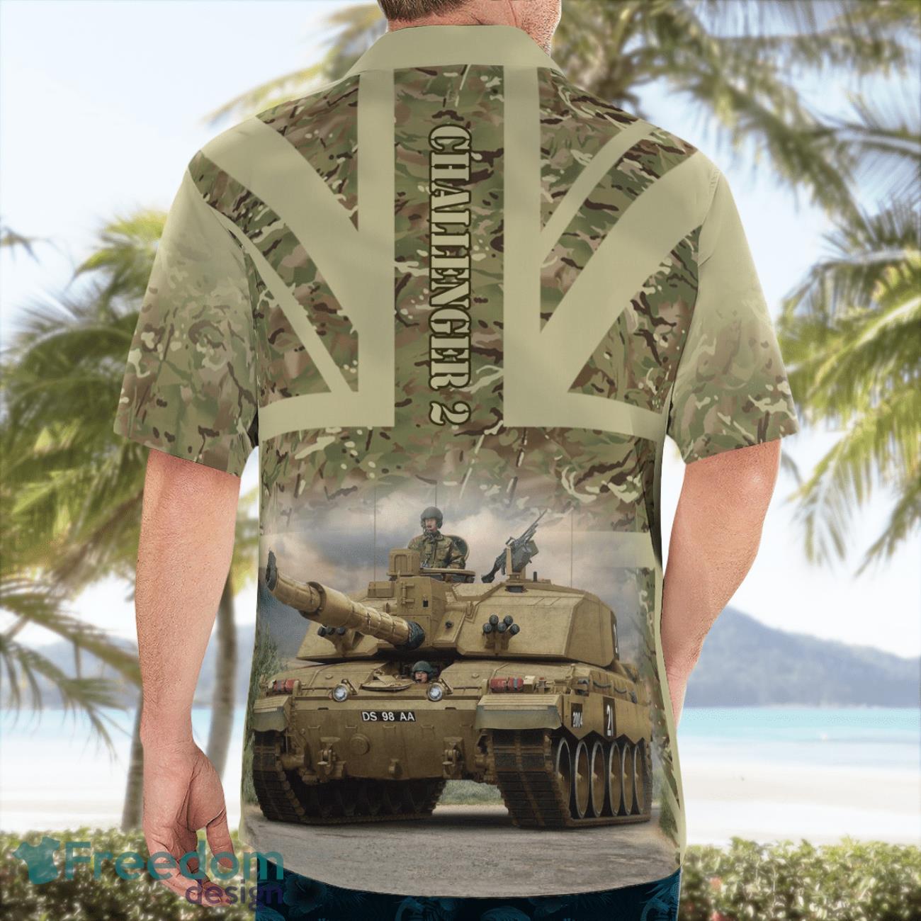 British Army Challenger 2 Main Battle Tank Aloha Hawaiian Shirt