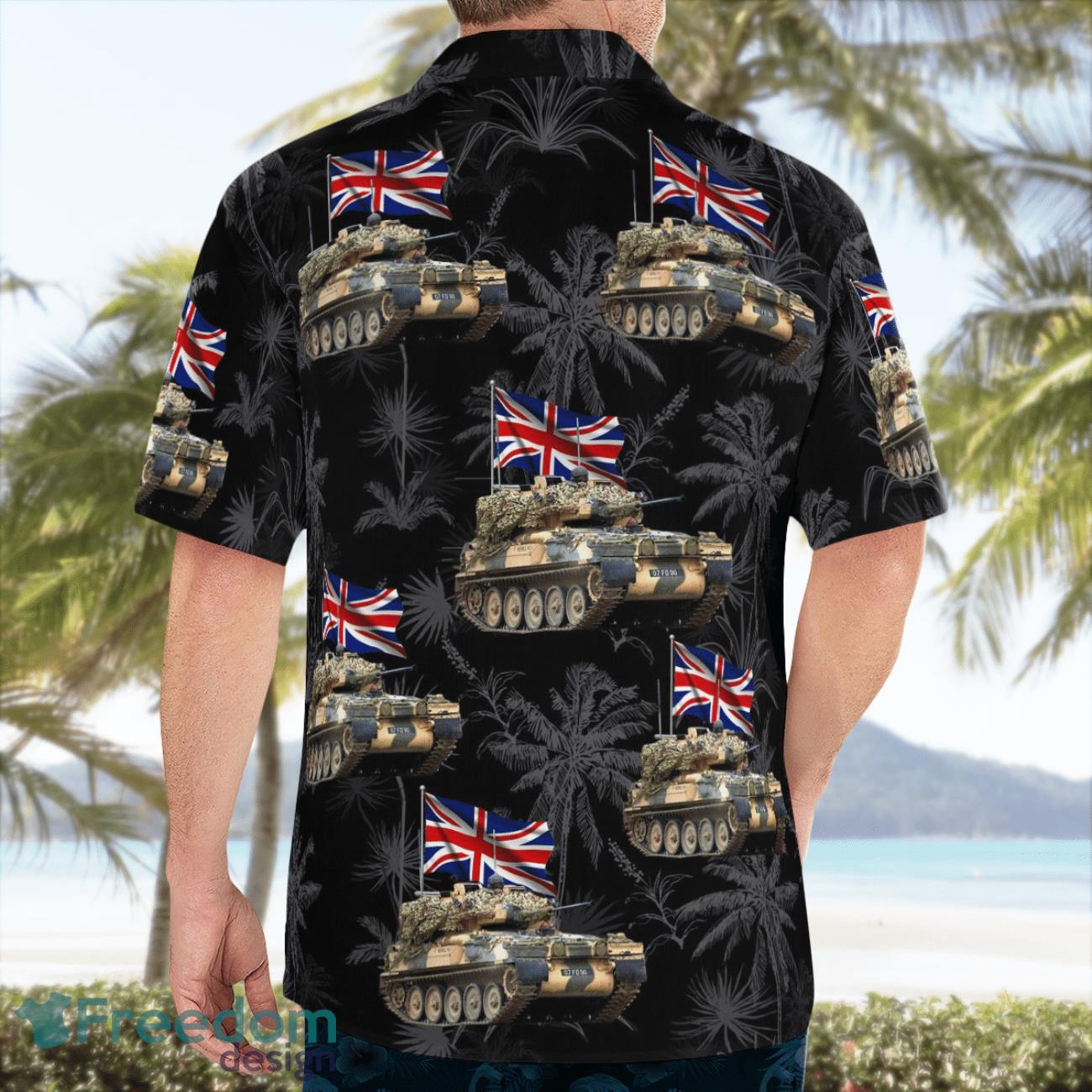 British Army FV107 Scimitar 3D Summer Aloha Hawaiian Shirt