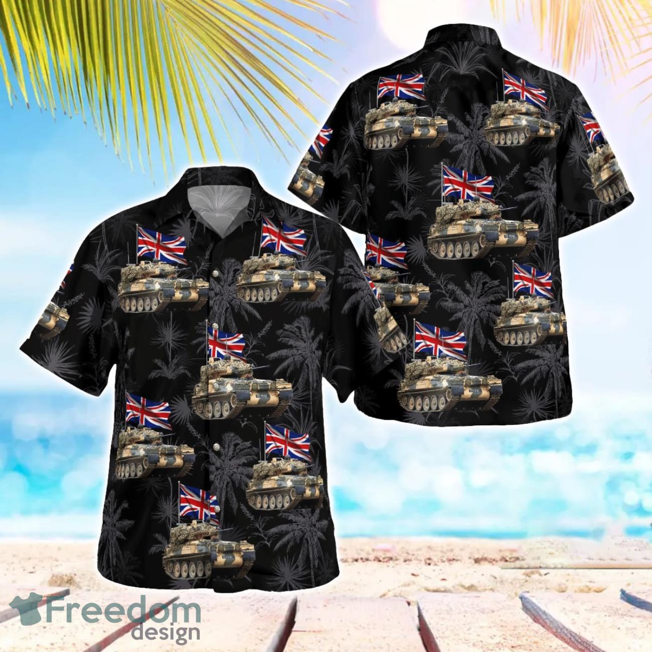 British Army FV107 Scimitar 3D Summer Aloha Hawaiian Shirt British Army FV107 Scimitar 3D Summer Aloha Hawaiian Shirt