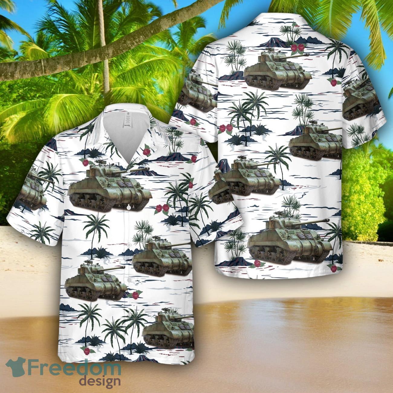 British Army Sherman VC Firefly Tank Hawaiian Shirt 3D Printed Shirt British Army Sherman VC Firefly Tank Hawaiian Shirt 3D Printed Shirt