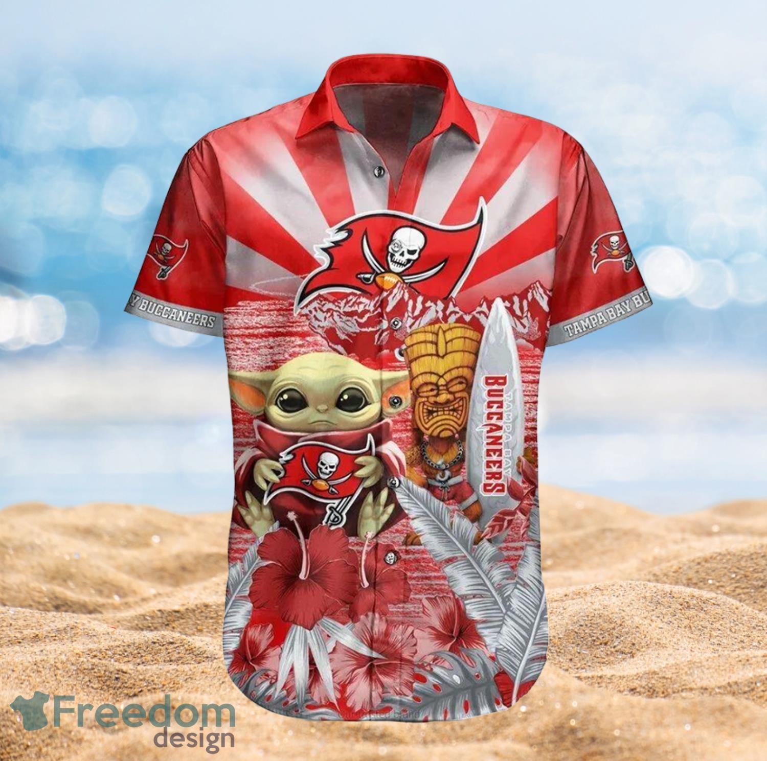 Buccaneers Baby Yoda Star Wars Beach Summer Hawaiian Shirt Full Over Print