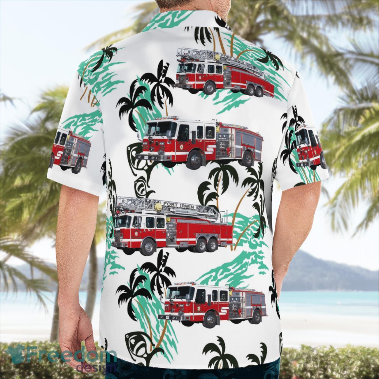 Fort Irwin Fire Department Hawaiian Shirt Button Summer Shirt Fort Irwin Fire Department Hawaiian Shirt Button Summer Shirt