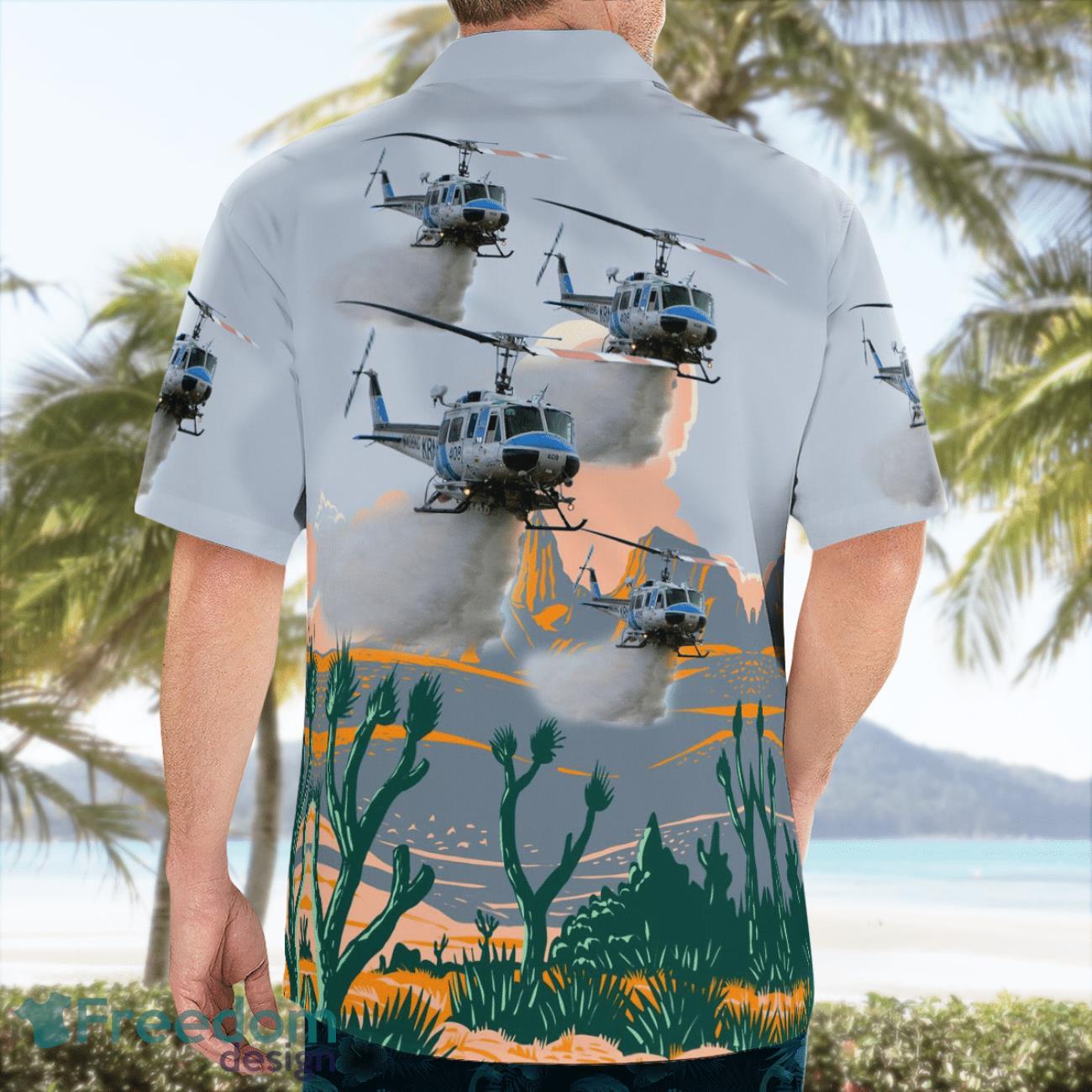 California-Kern-County-Fire-Department-Bell-205-Hawaiian-Shirt-Button-Summer-Shirt-1